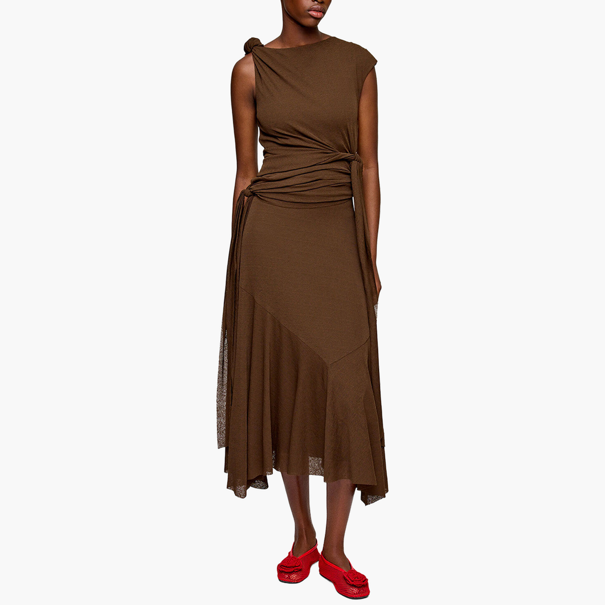 Robe Longue en Maille Chinée