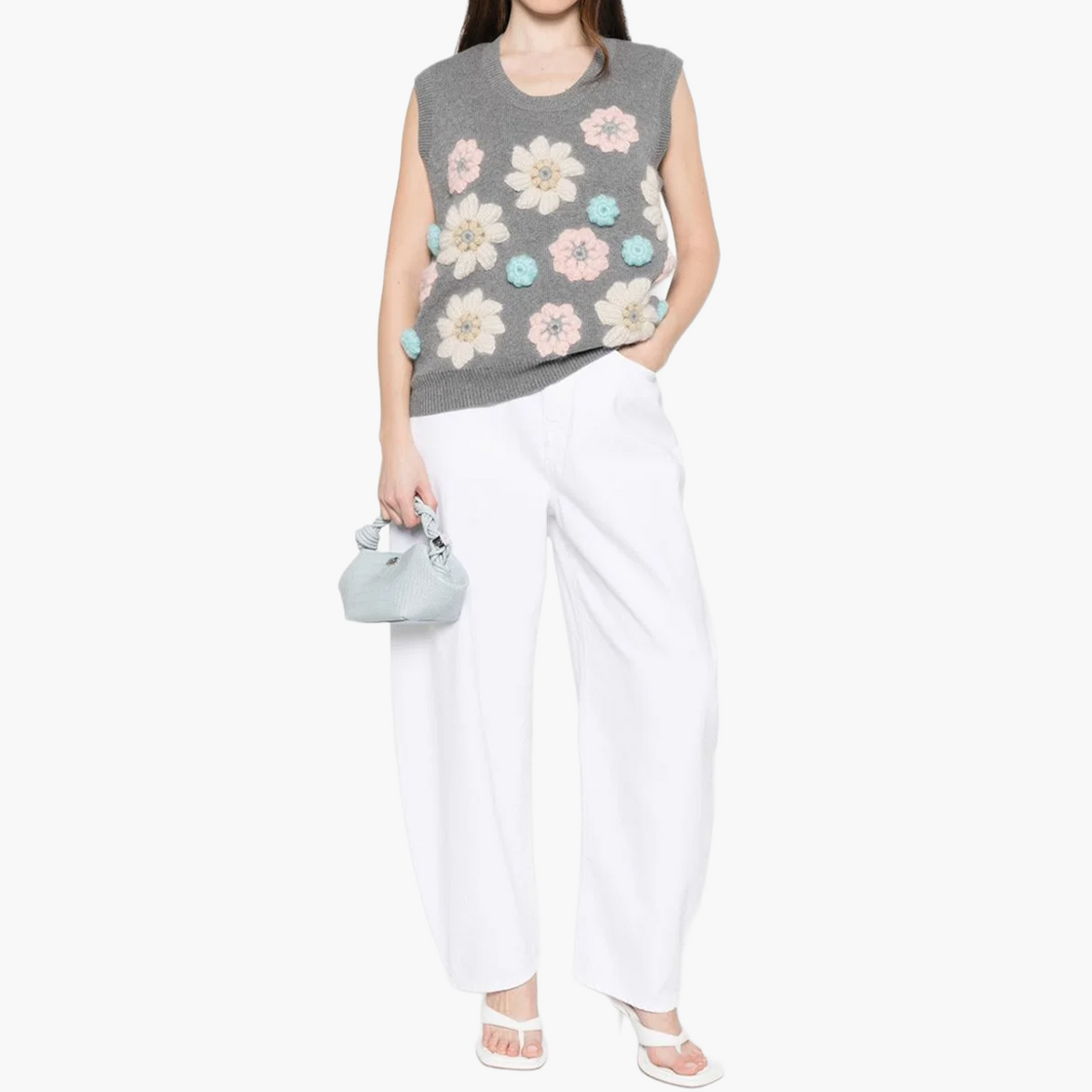 Gilet Sans Manches Floral