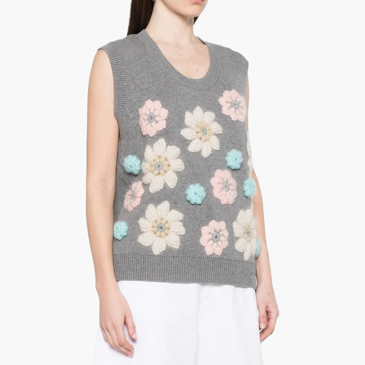 Gilet Sans Manches Floral