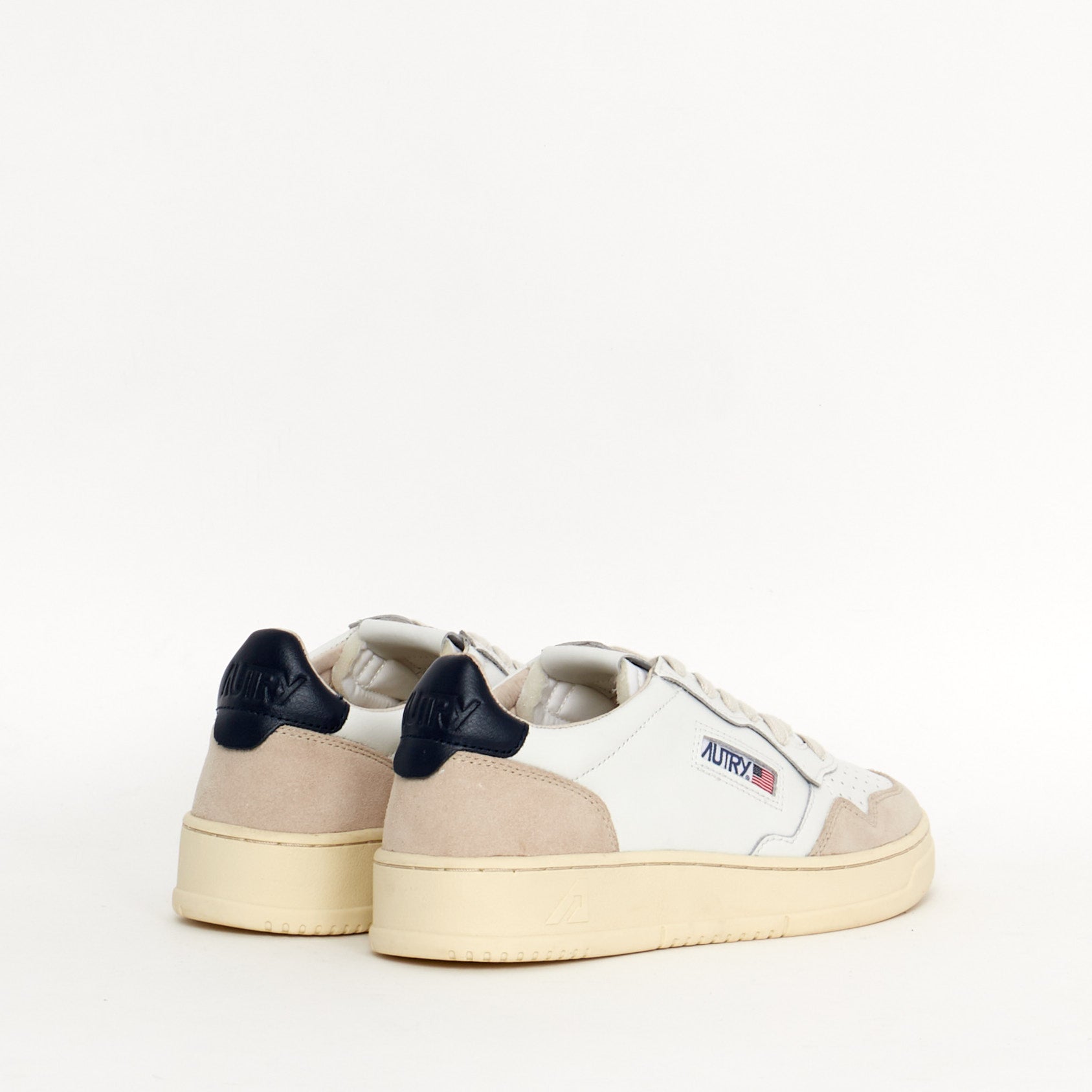 Autry Medalist Suede Sneakers in White and Blue