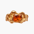 Ola Orange Gold Plated Simuero Ring