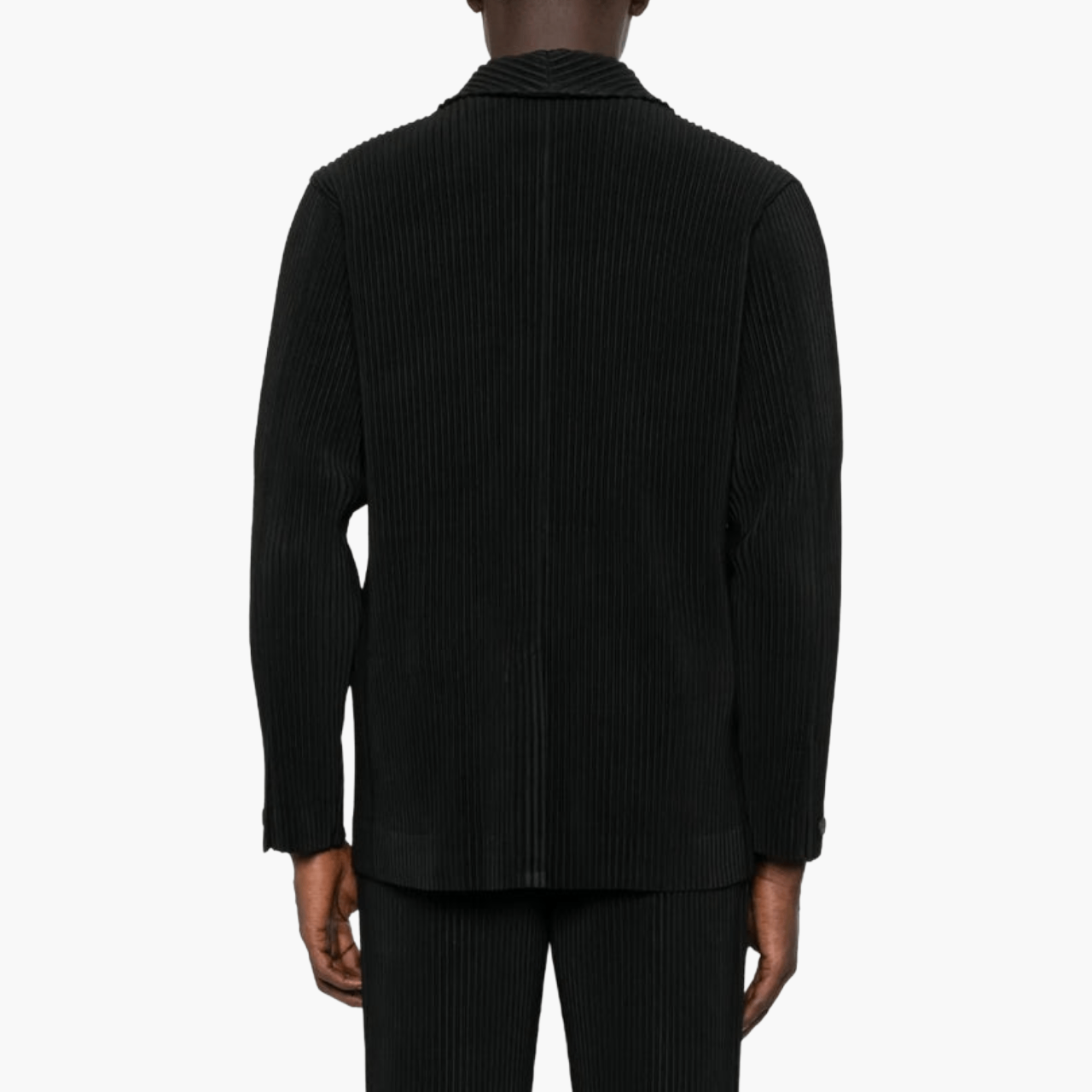 Blazer Homme Plissé Noir