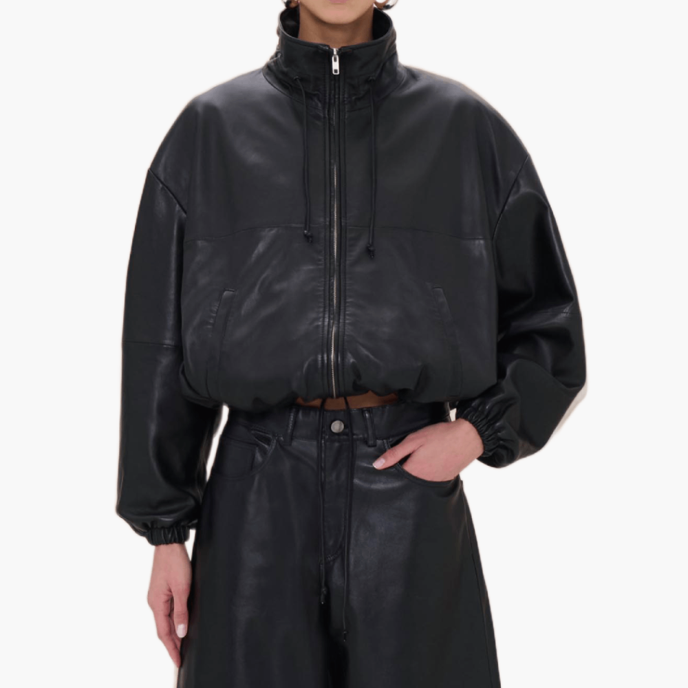 Bomber en cuir nappa “Jordan”