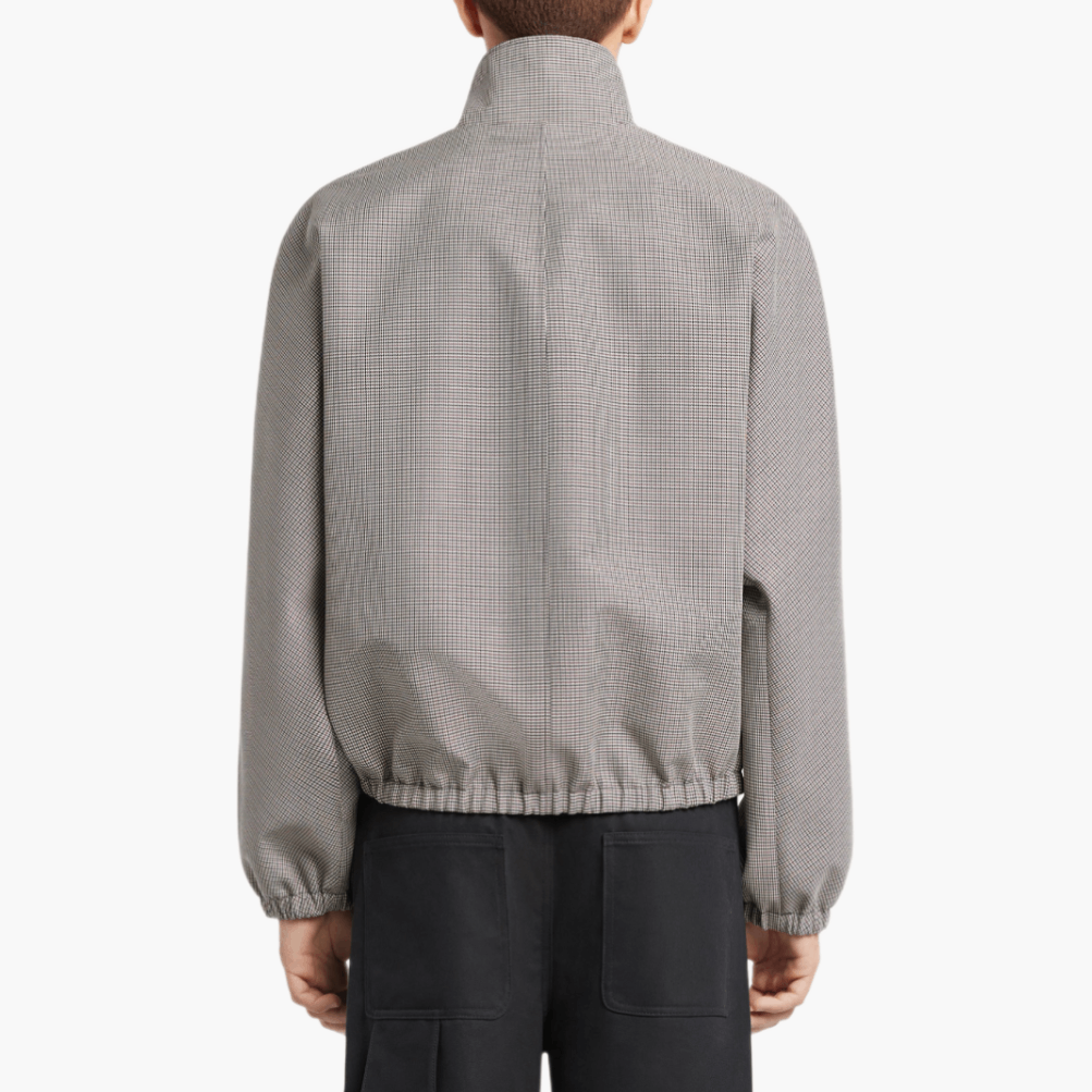 Bomber zippé pied-de-poule