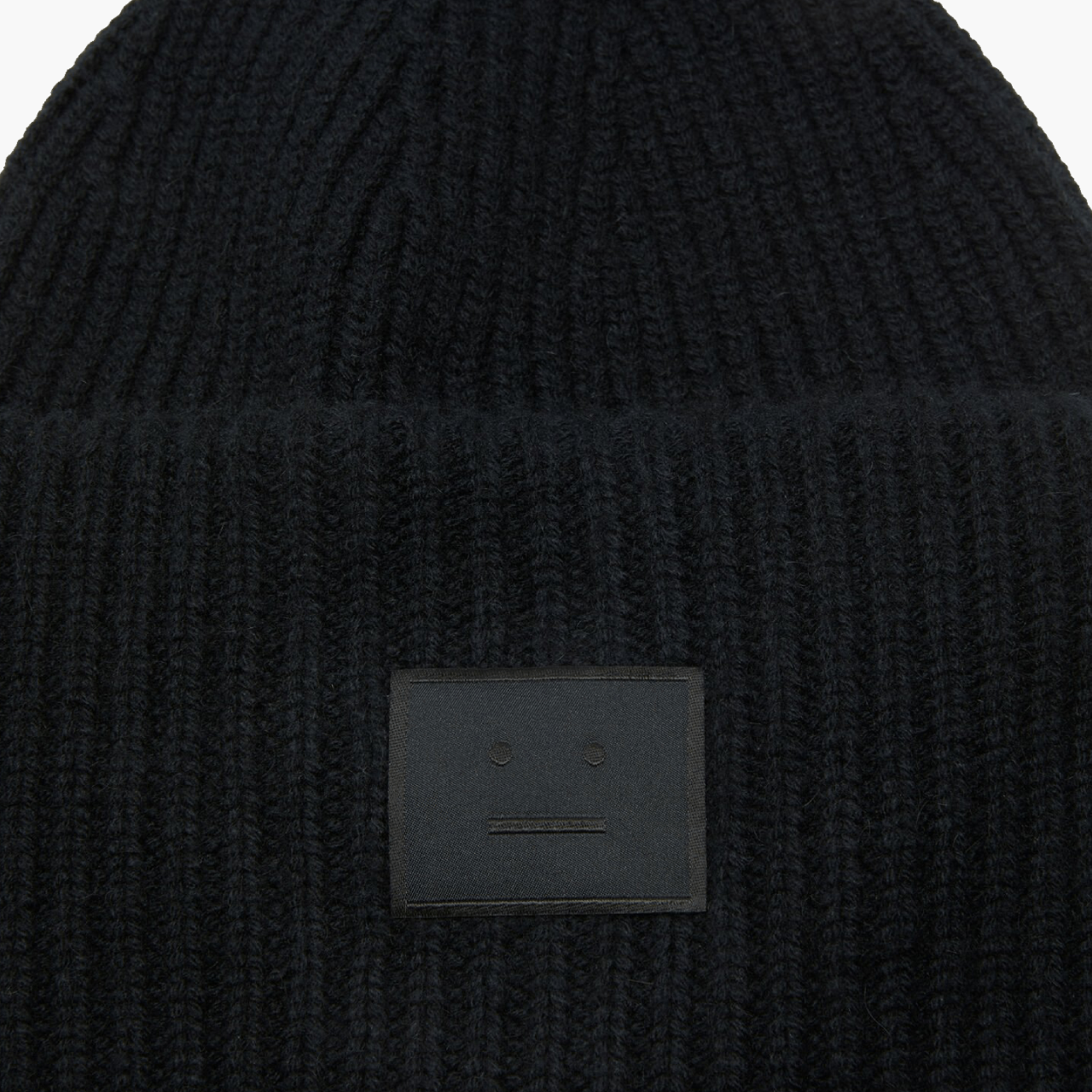 Bonnet Acne Studios Large Face Logo Noir