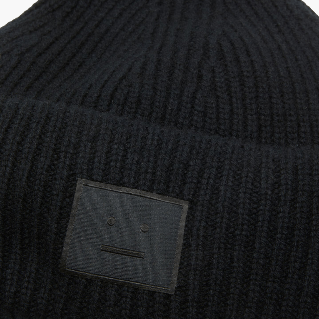 Bonnet Acne Studios Logo Face noir