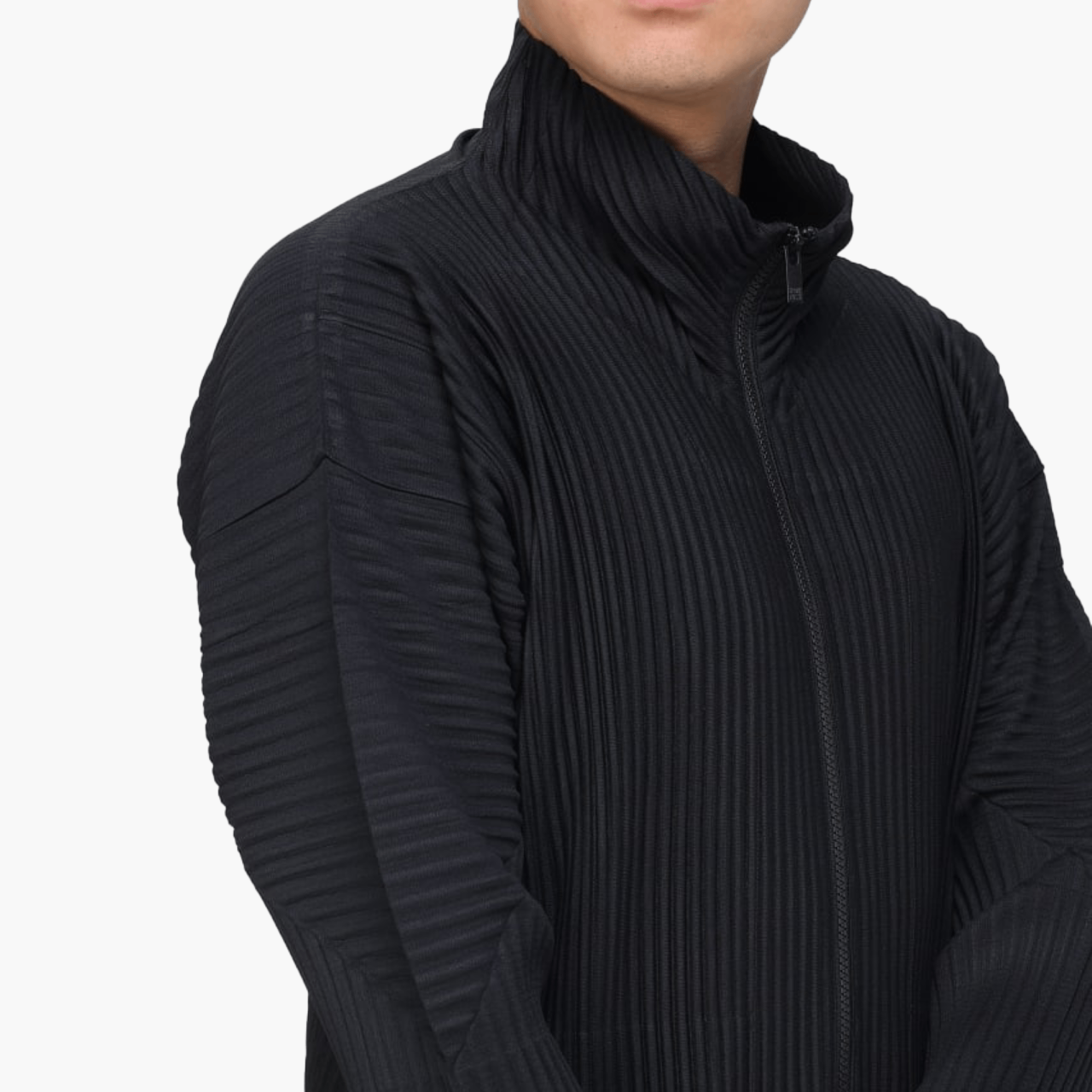 Cardigan Homme Plissé Noir