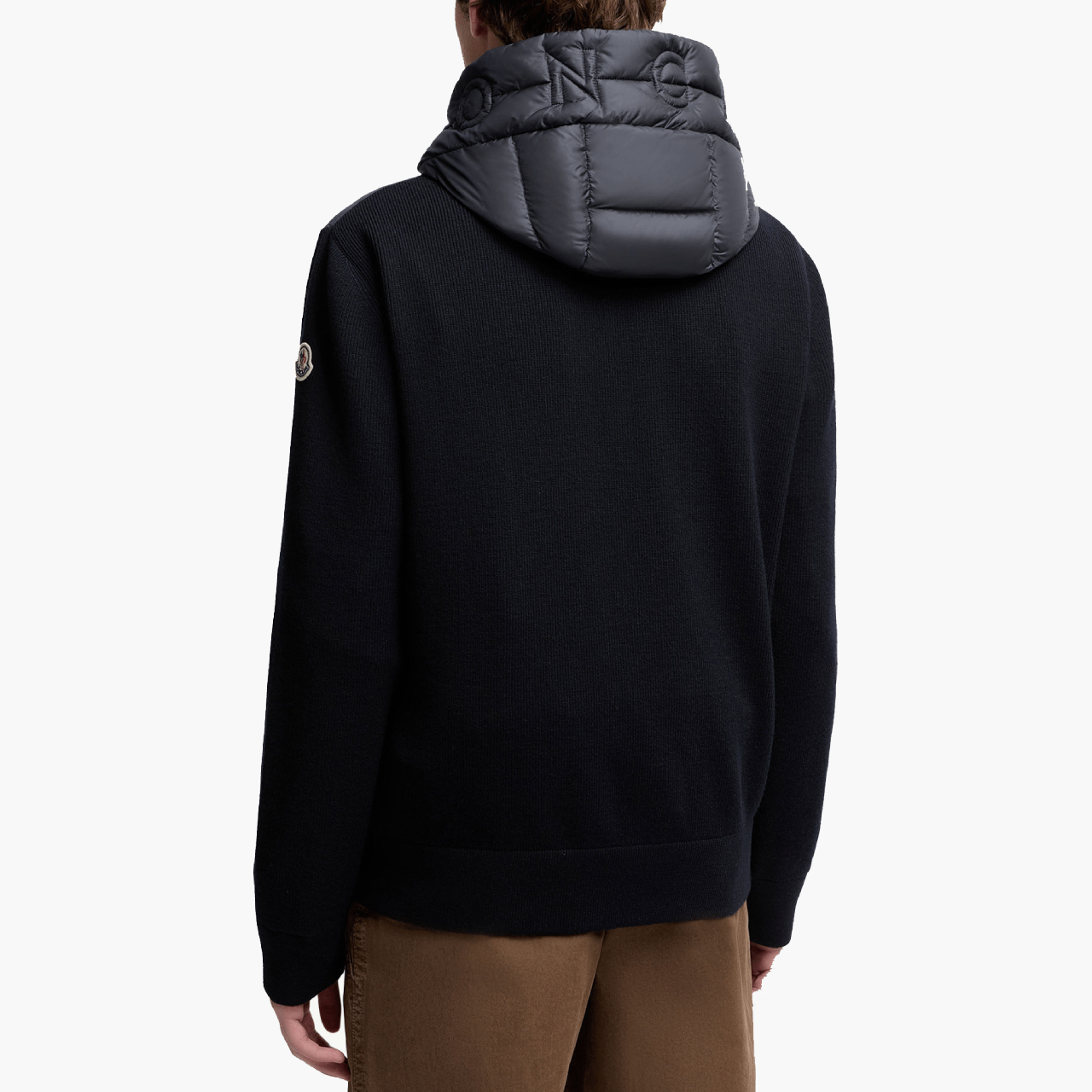 Cardigan Moncler zippé matelassé bleu