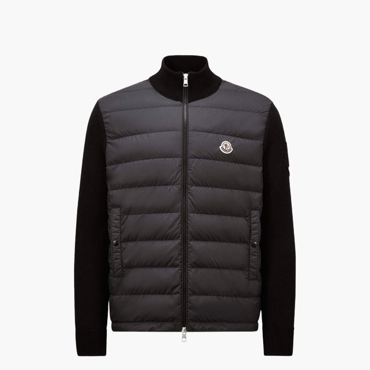 Cardigan coton matelassé Noir