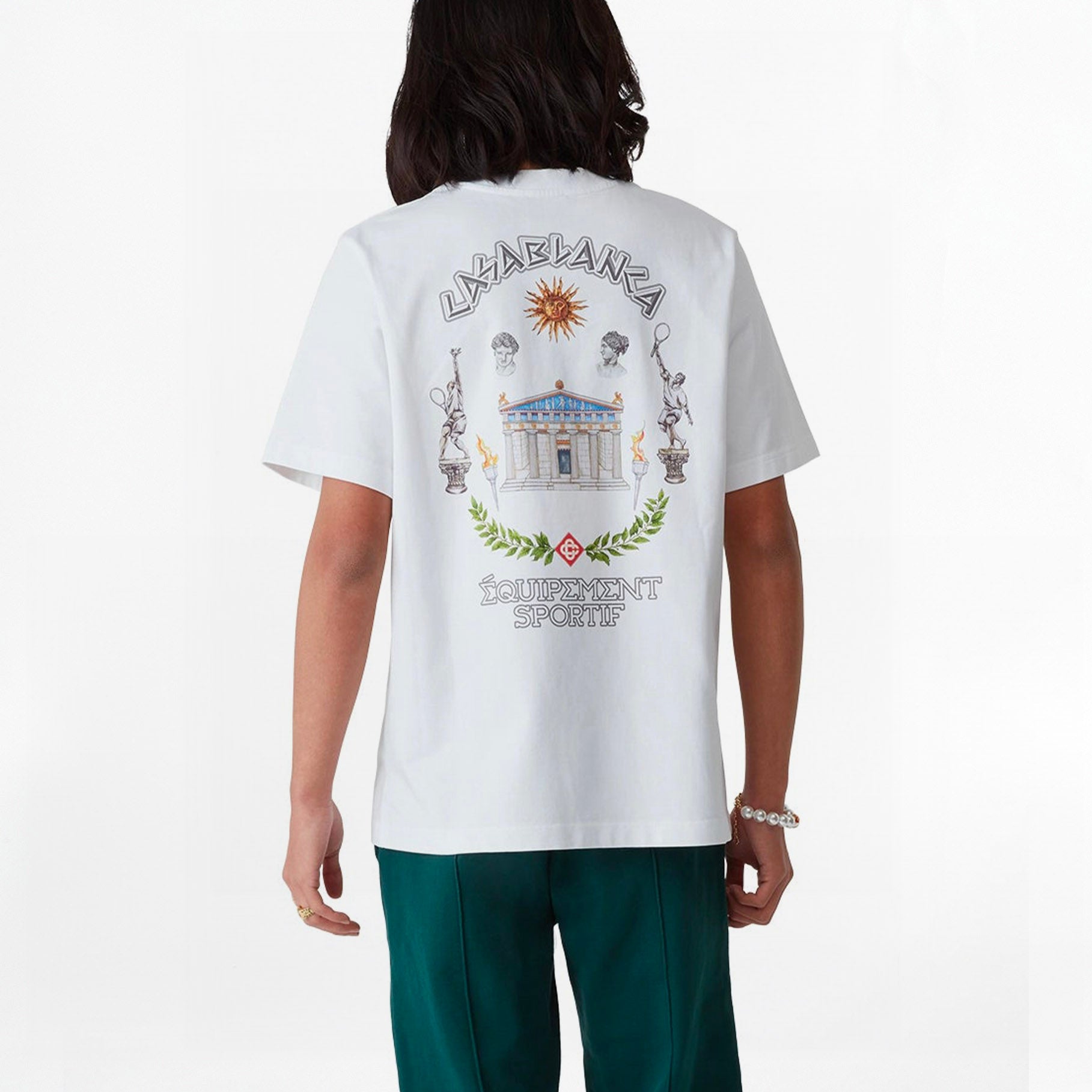 T-shirt Casablanca Le Temple Du Sport Blanc