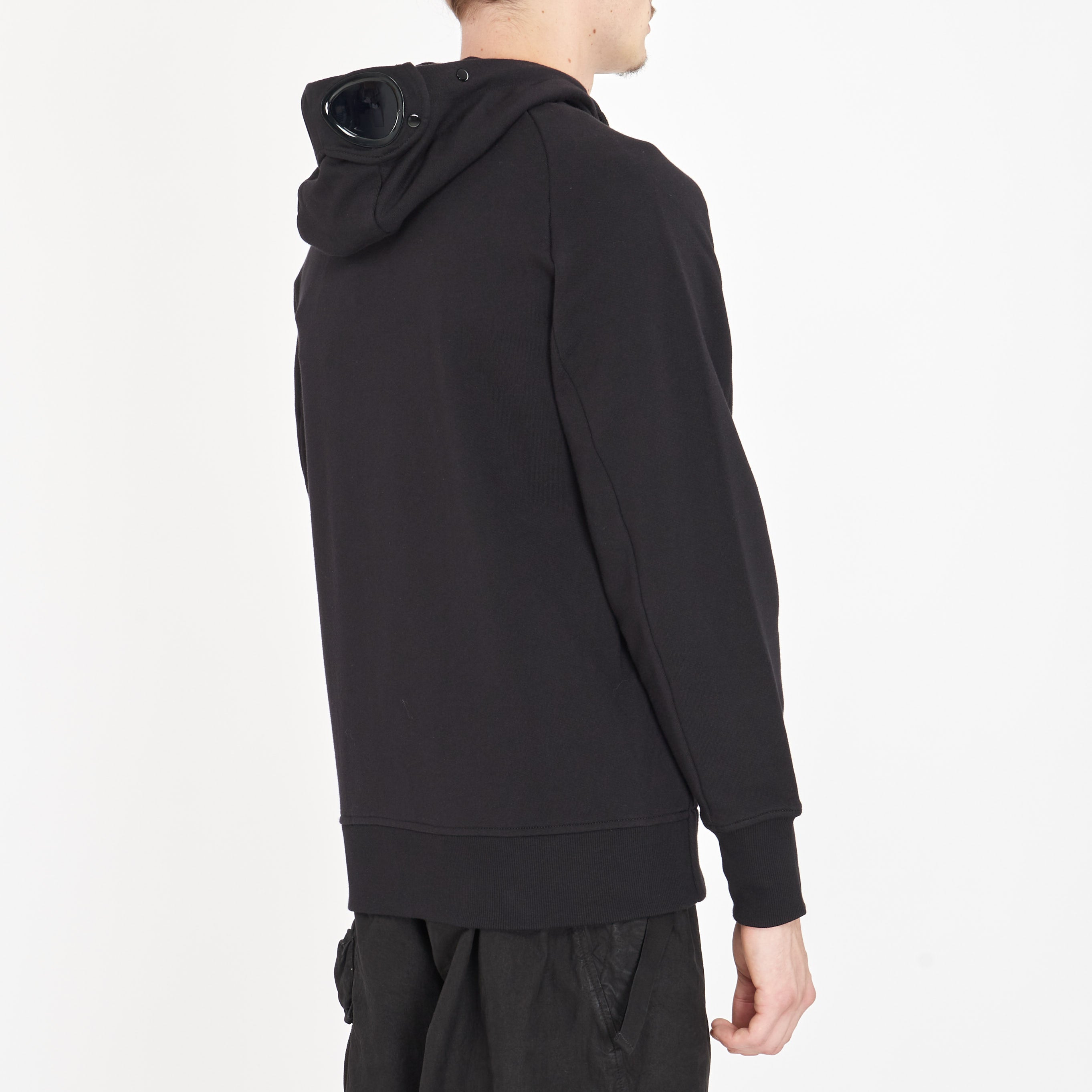 CP Company Diagonal Raised Fleece Goggle Vest Black