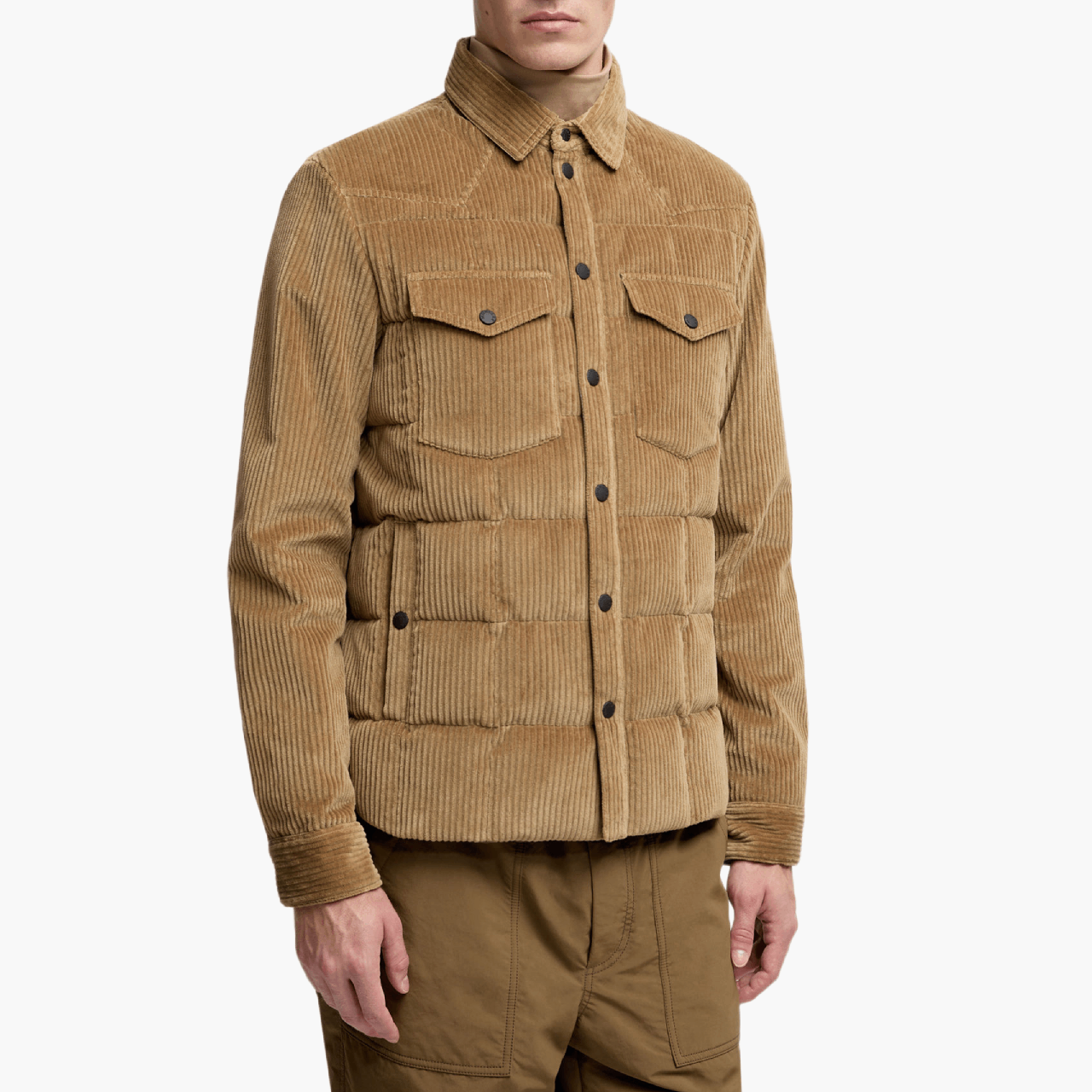 Doudoune chemise Moncler Gelt beige