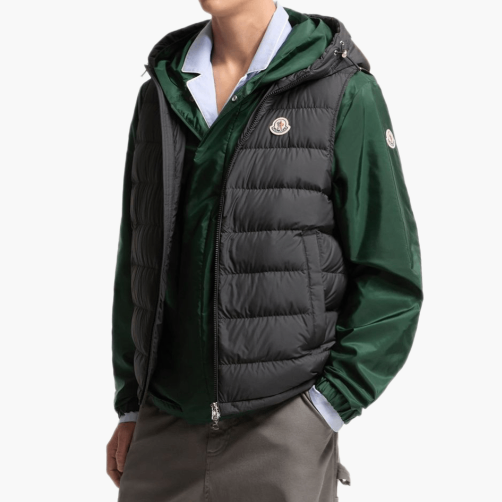 Marseillan sleeveless down jacket — Black