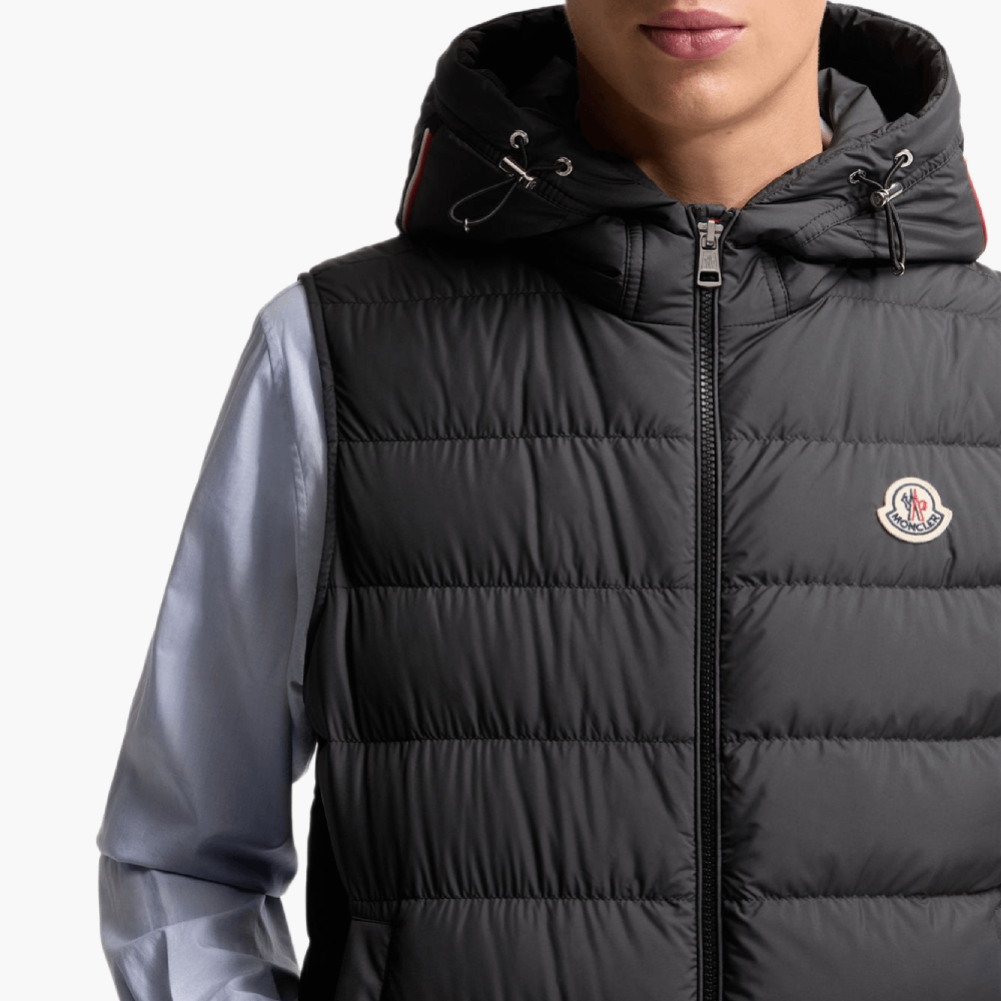 Marseillan sleeveless down jacket — Black
