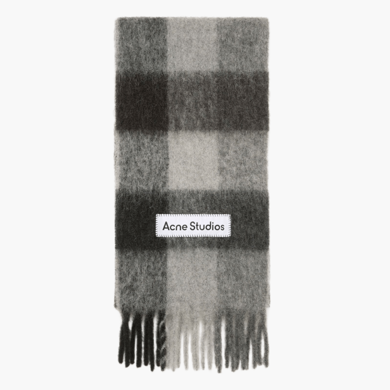 Écharpe Acne Studios Mohair Checked noir/gris