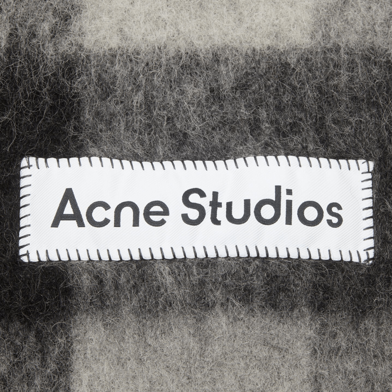 Écharpe Acne Studios Mohair Checked noir/gris