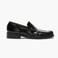 Acne Studios Black Leather Loafers with Initials