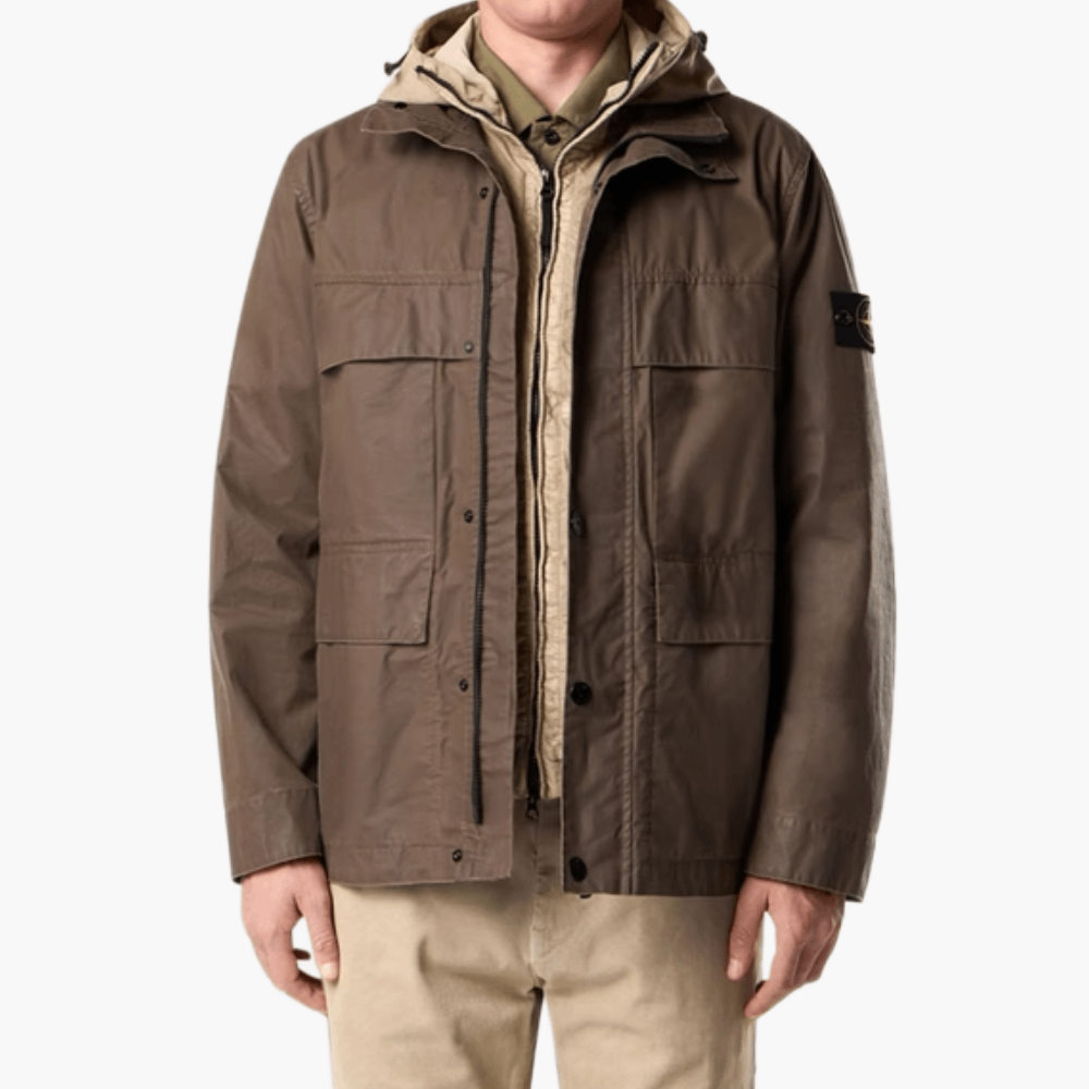 Field jacket en coton ciré
