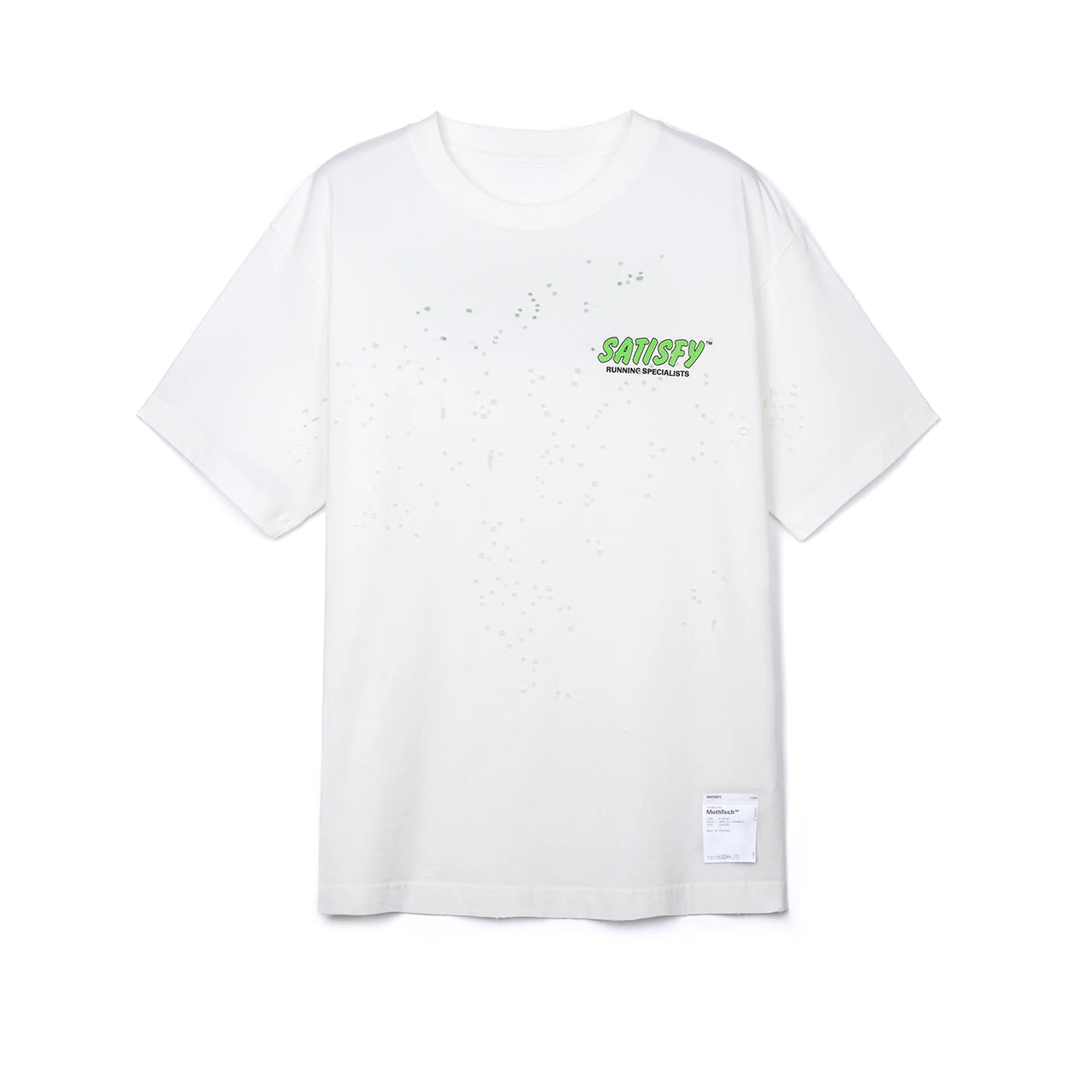 T-shirt Satisfy MothTech Running Specialists Off-White