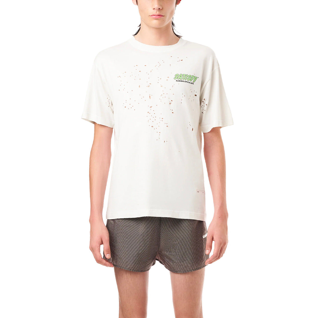 T-shirt Satisfy MothTech Running Specialists Off-White