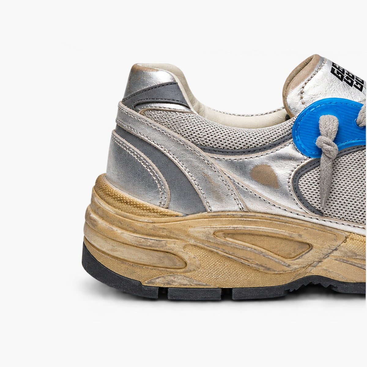 sneakers Dad Star Argent Laminé