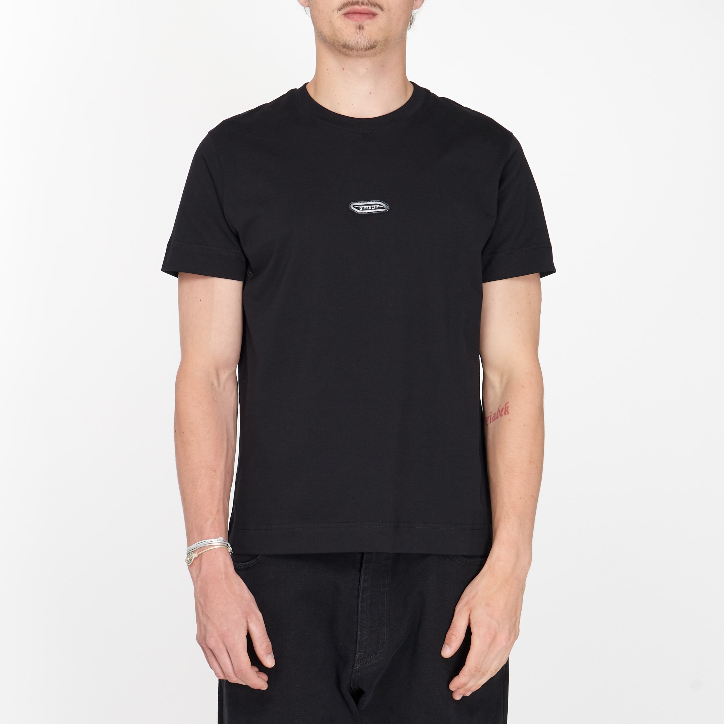Givenchy Bubble Patch Black Tee Shirt