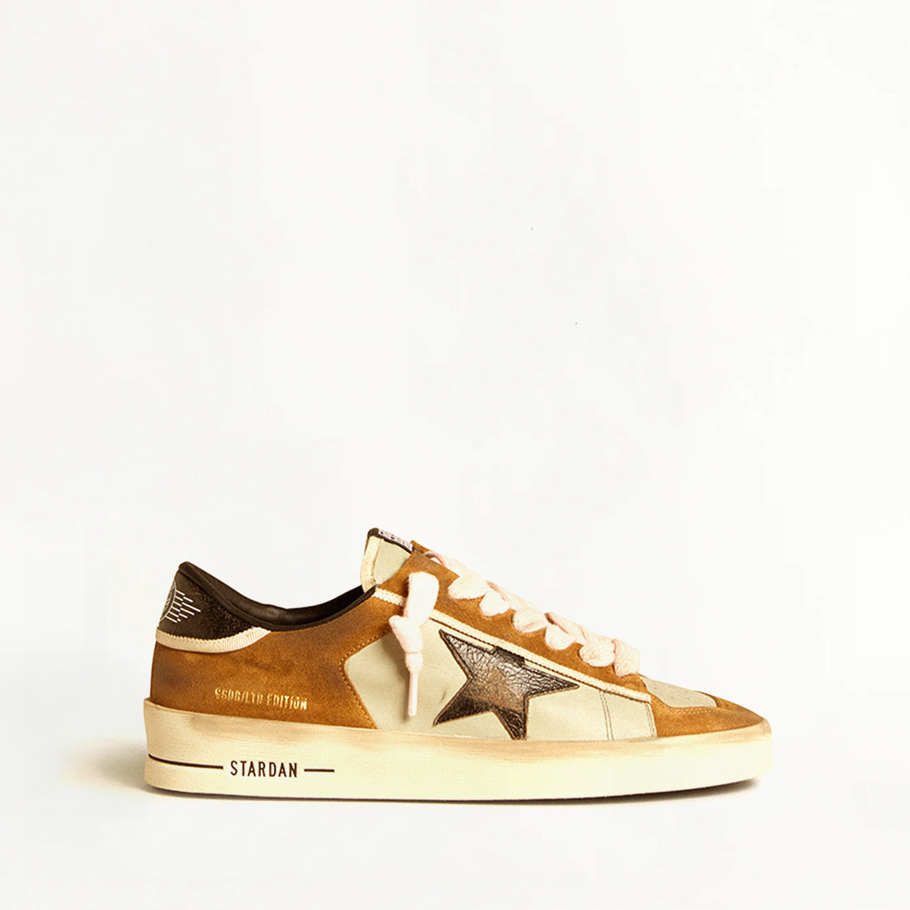 Sneakers Golden Goose Stardan Marron et Rose Lesthete