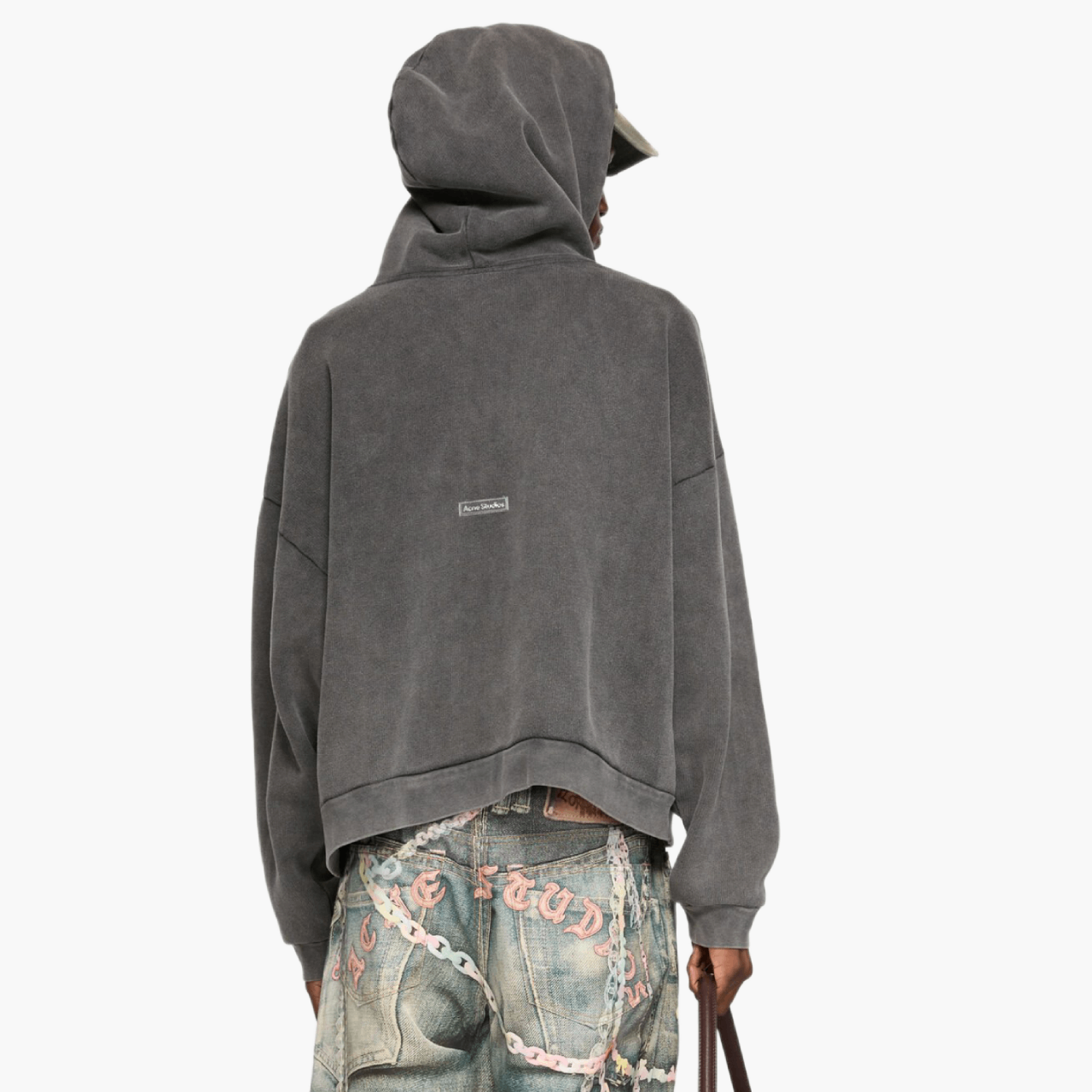 Hoodie Acne Studios Logo Patch noir