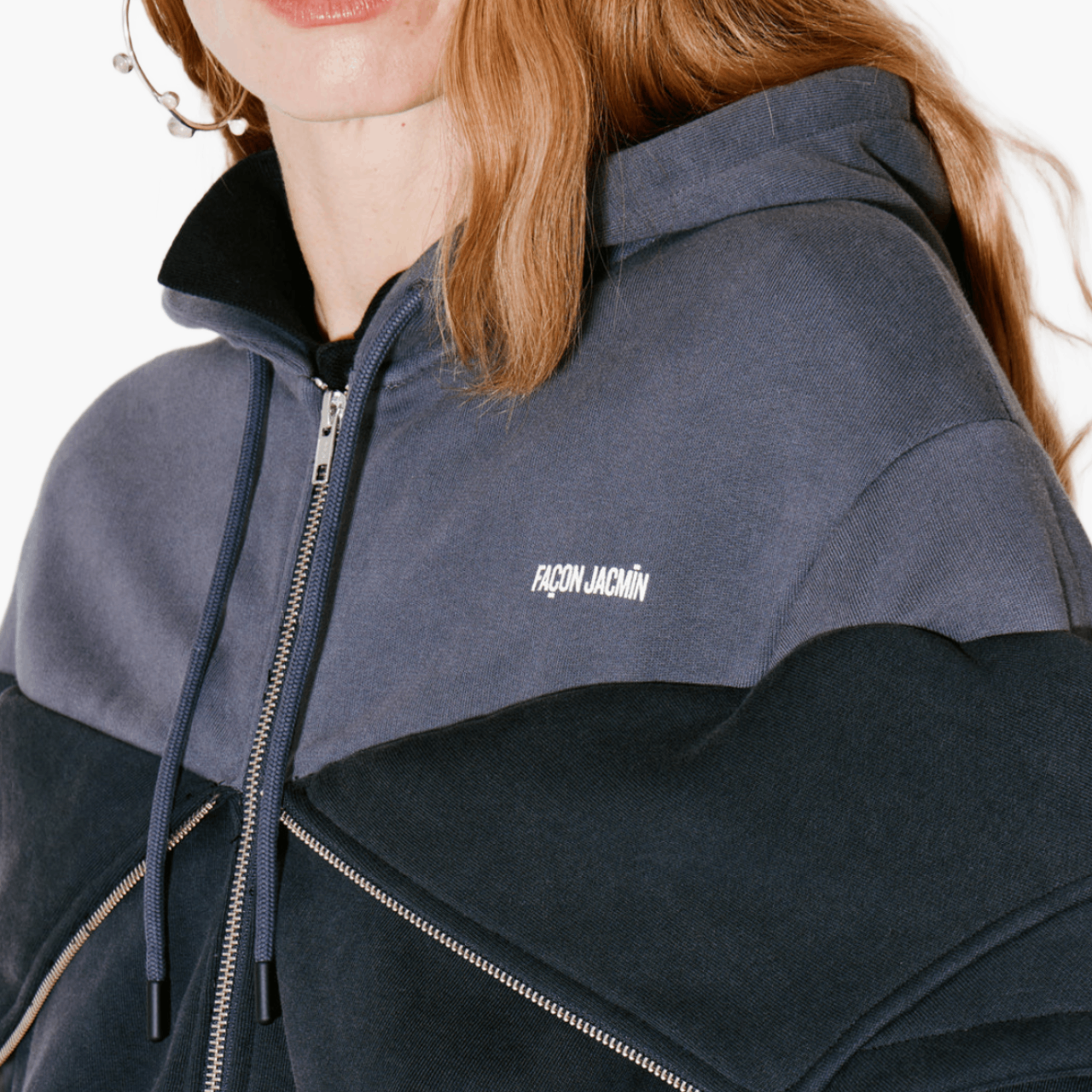 Hoodie Façon Jacmin Serena Bleu/Gris