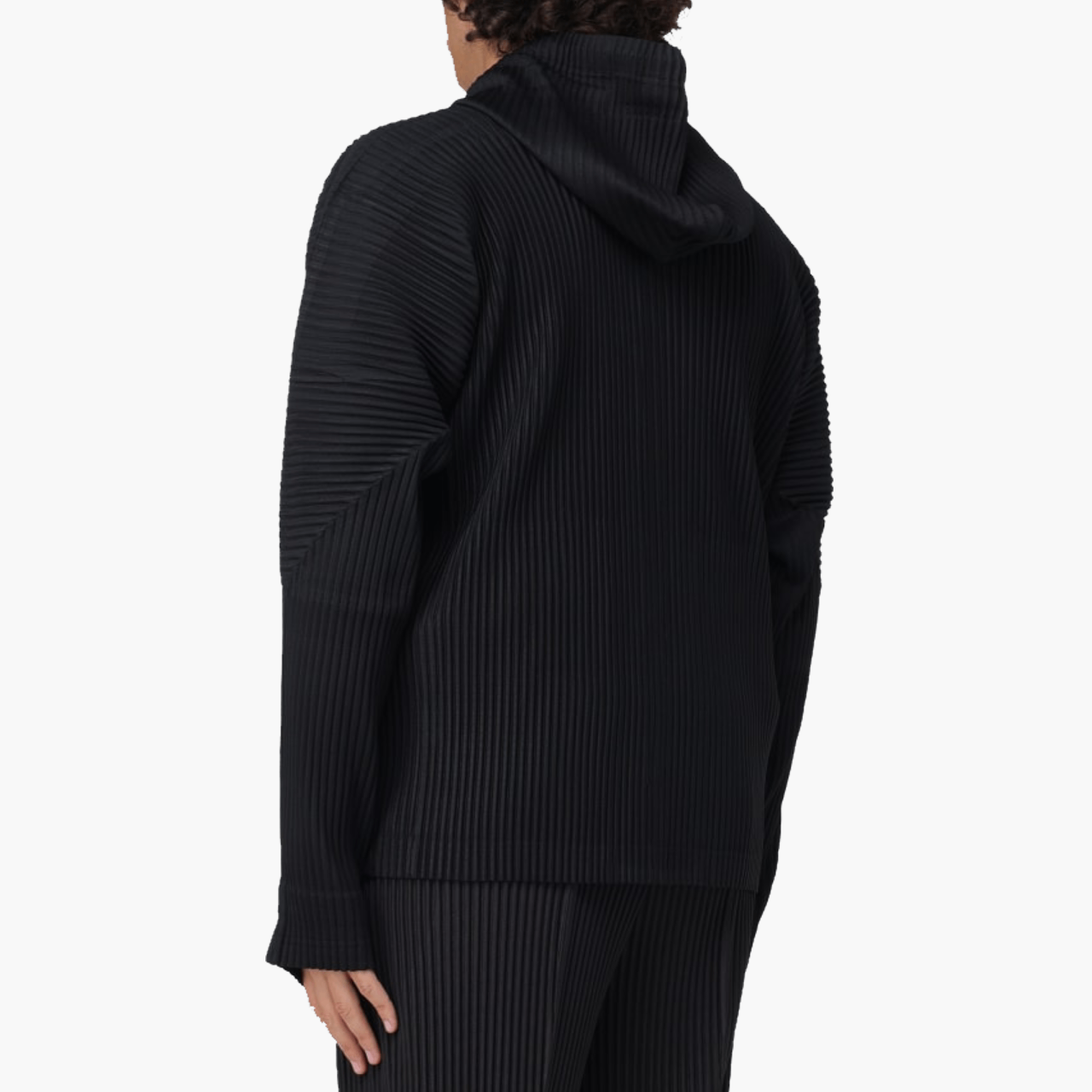 Hoodie Homme Plissé Noir