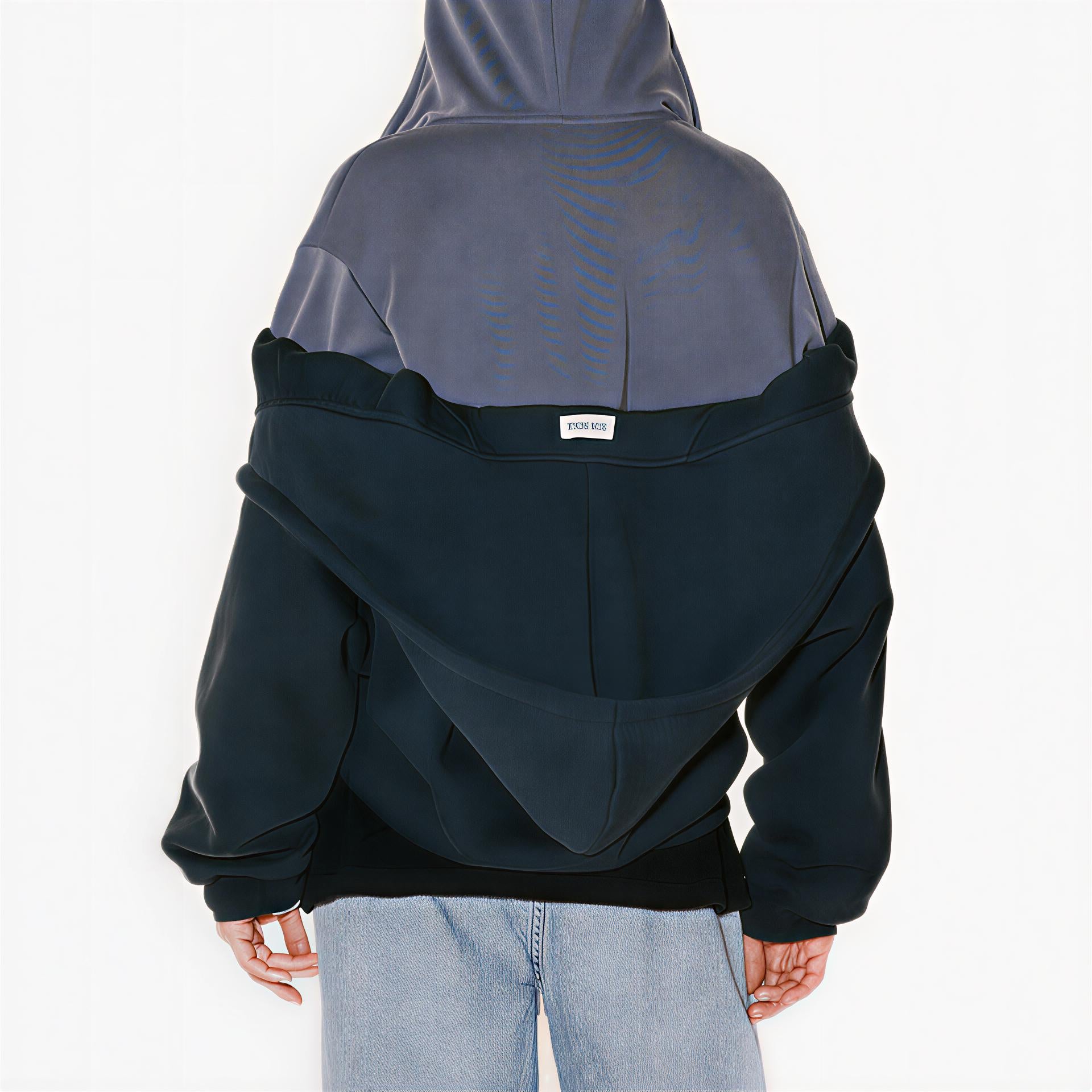 Hoodie Façon Jacmin Serena Bleu/Gris