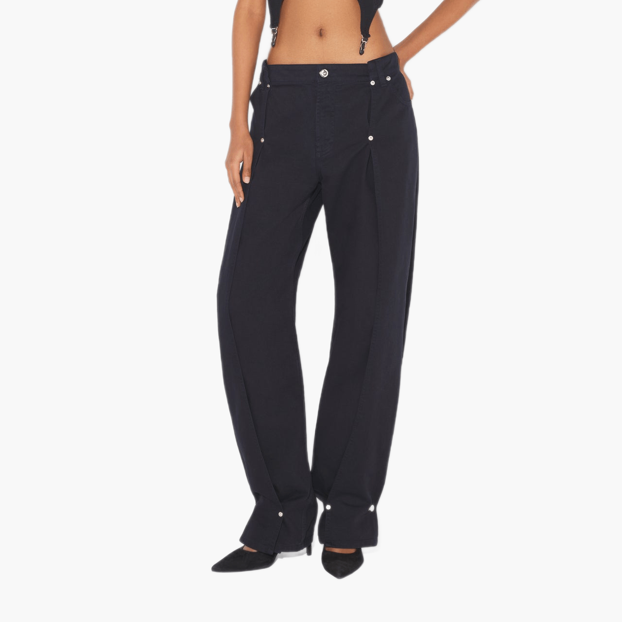 Jean Paul Gaultier Snap-Button Denim Bleu