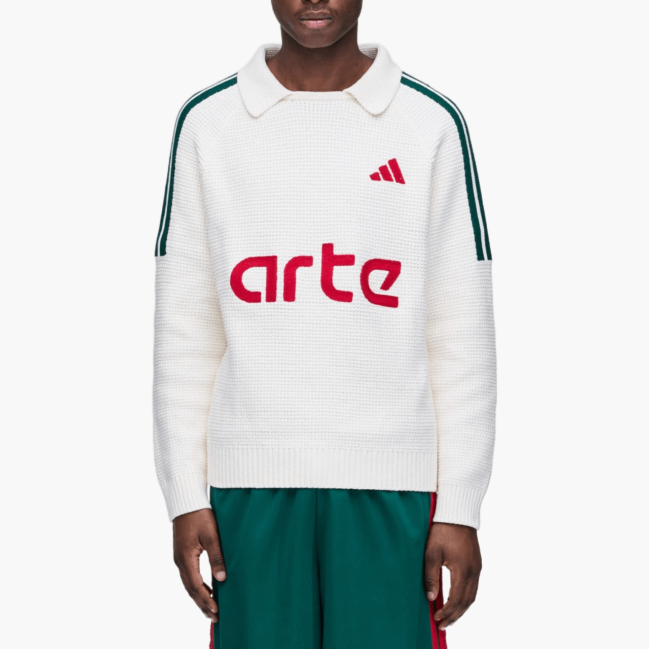 Jersey maille LS Adidas x Arte Blanc/Vert