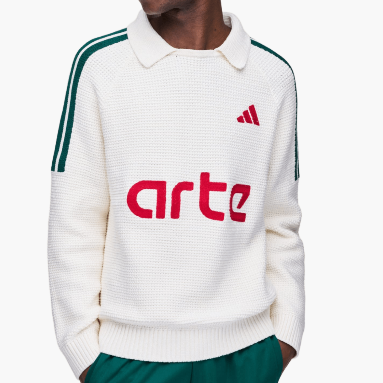 Jersey maille LS Adidas x Arte Blanc/Vert