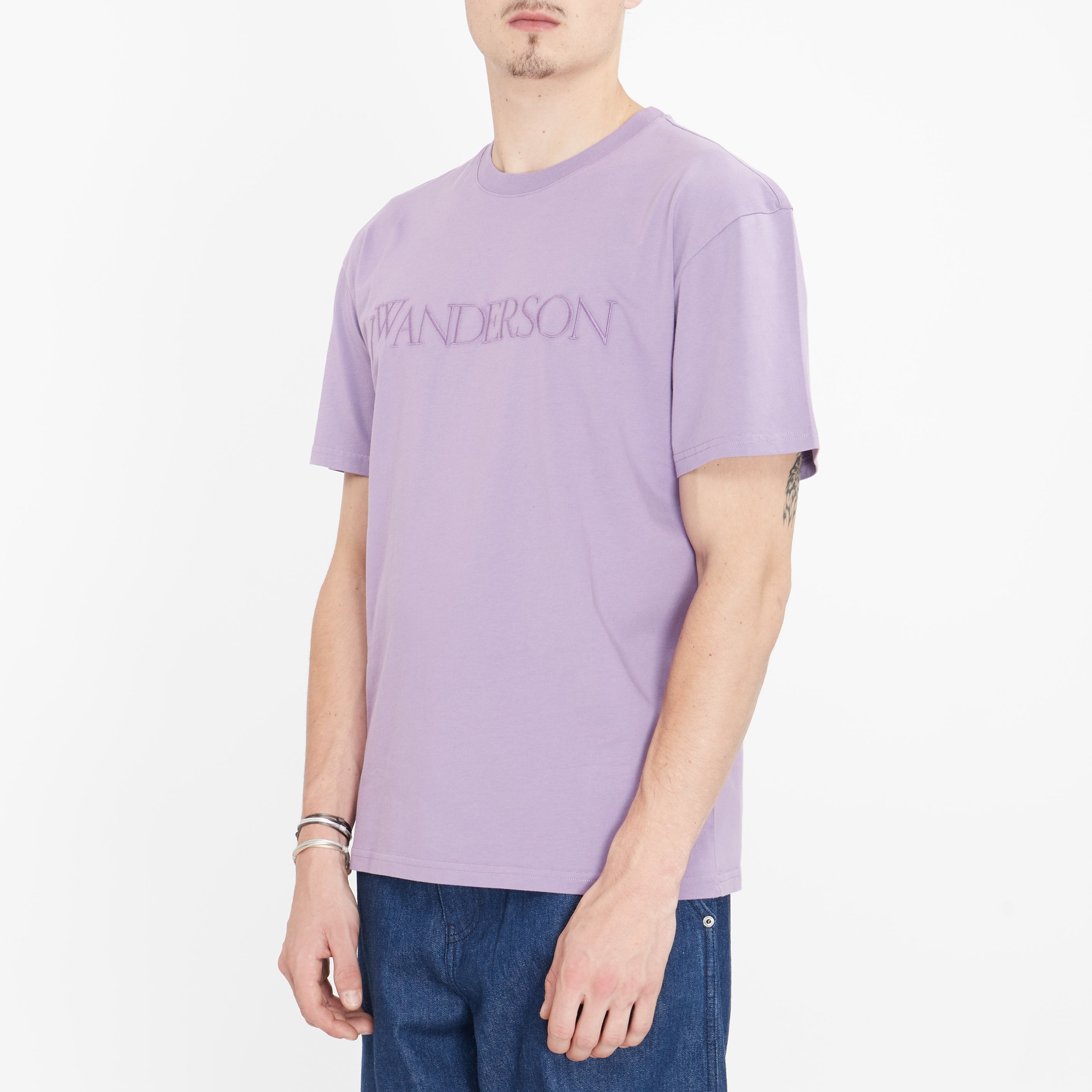 T-shirt Jw Anderson à Broderie Logo Violet