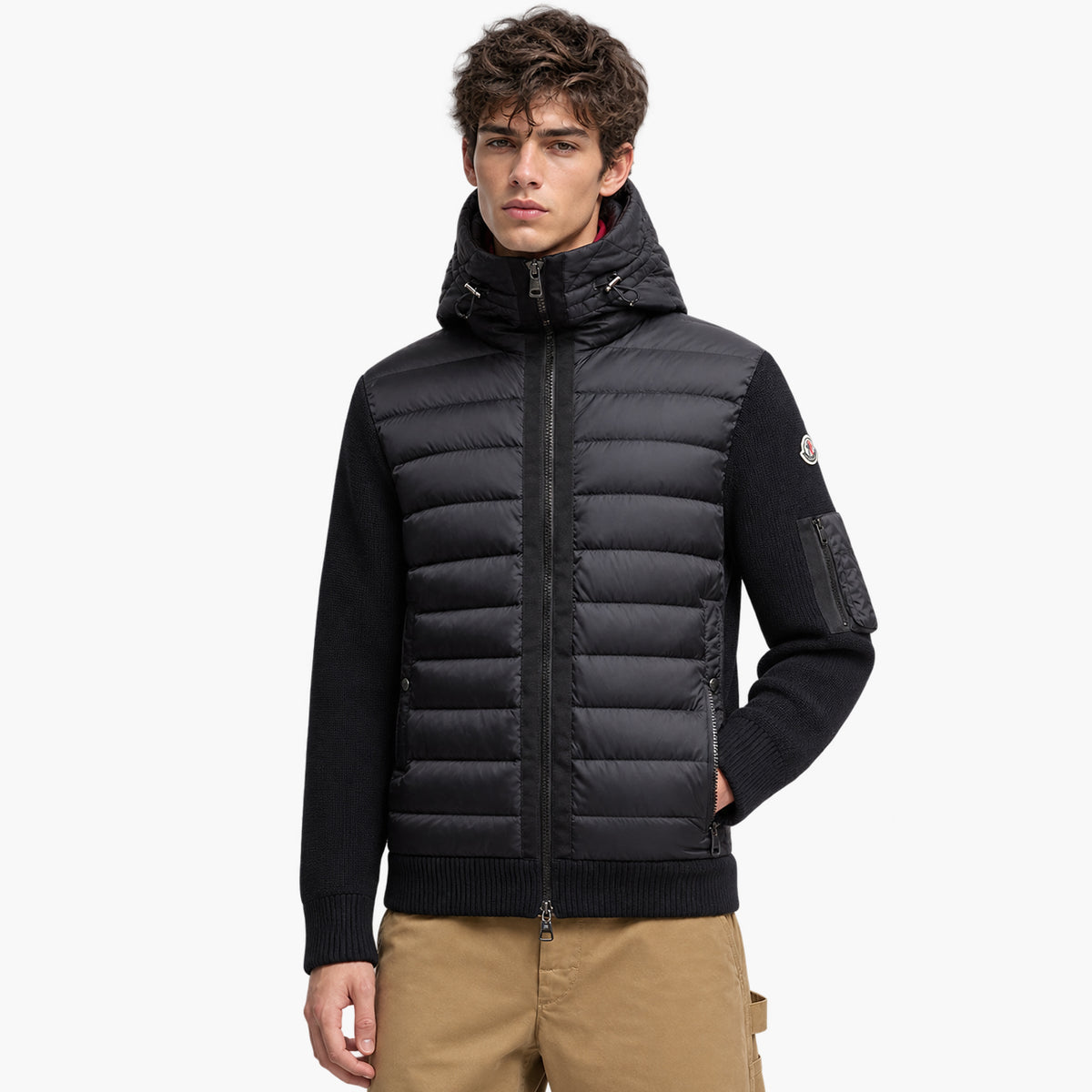 Cardigan zippé matelassé