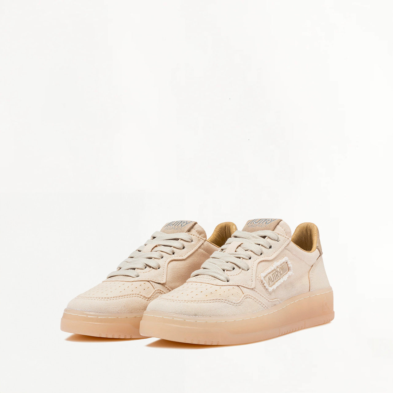 Sneakers Autry Medalist Canvas Beige et Gomme CA01