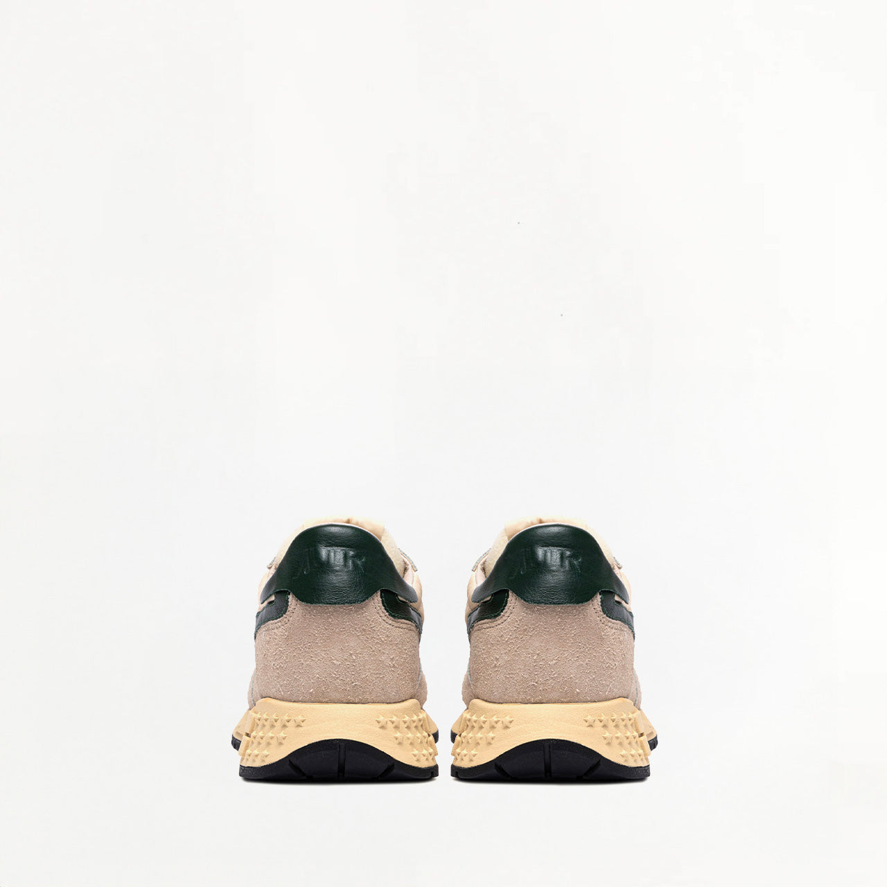 Sneakers Autry Reelwind Low en Nylon, Daim et Cuir Écru et Mountain