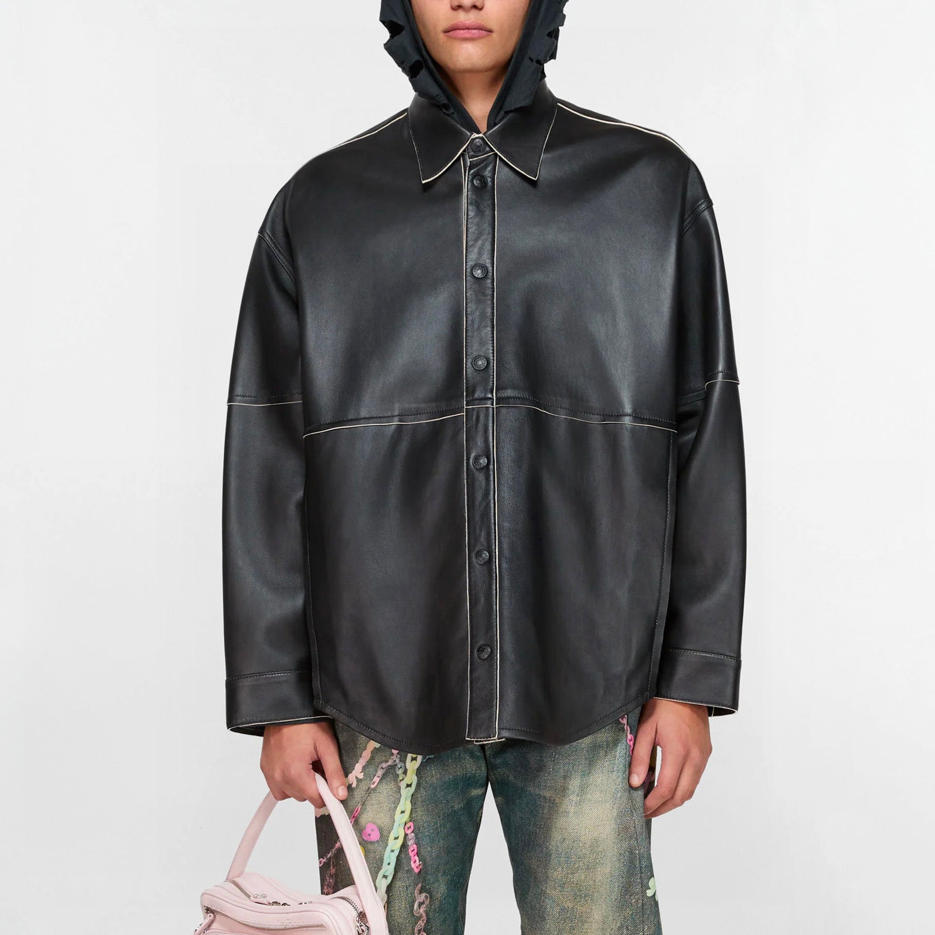 Veste en Cuir Acne Studios Noir