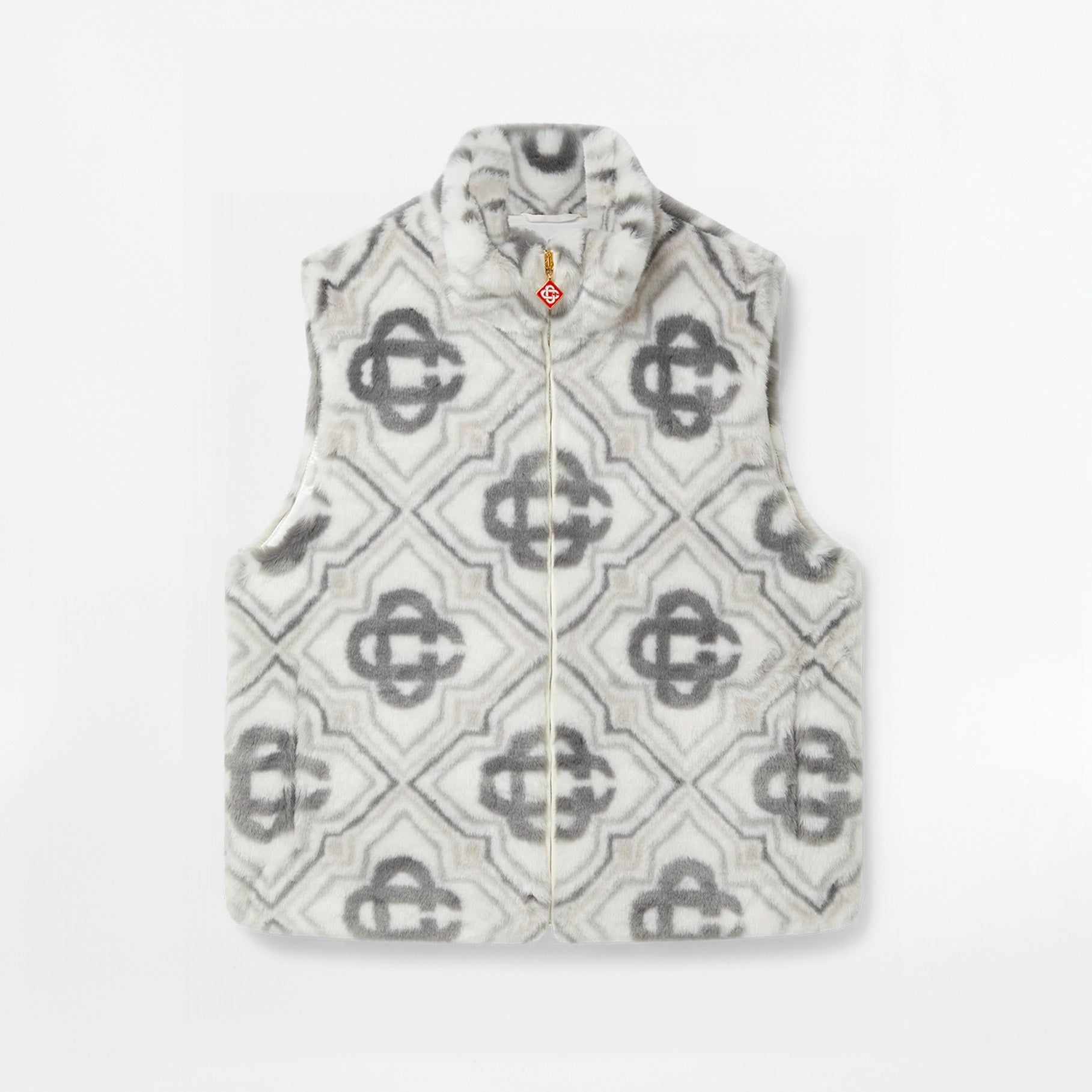 Veste Sans Manches Casablanca Fausse Fourrure Monogram