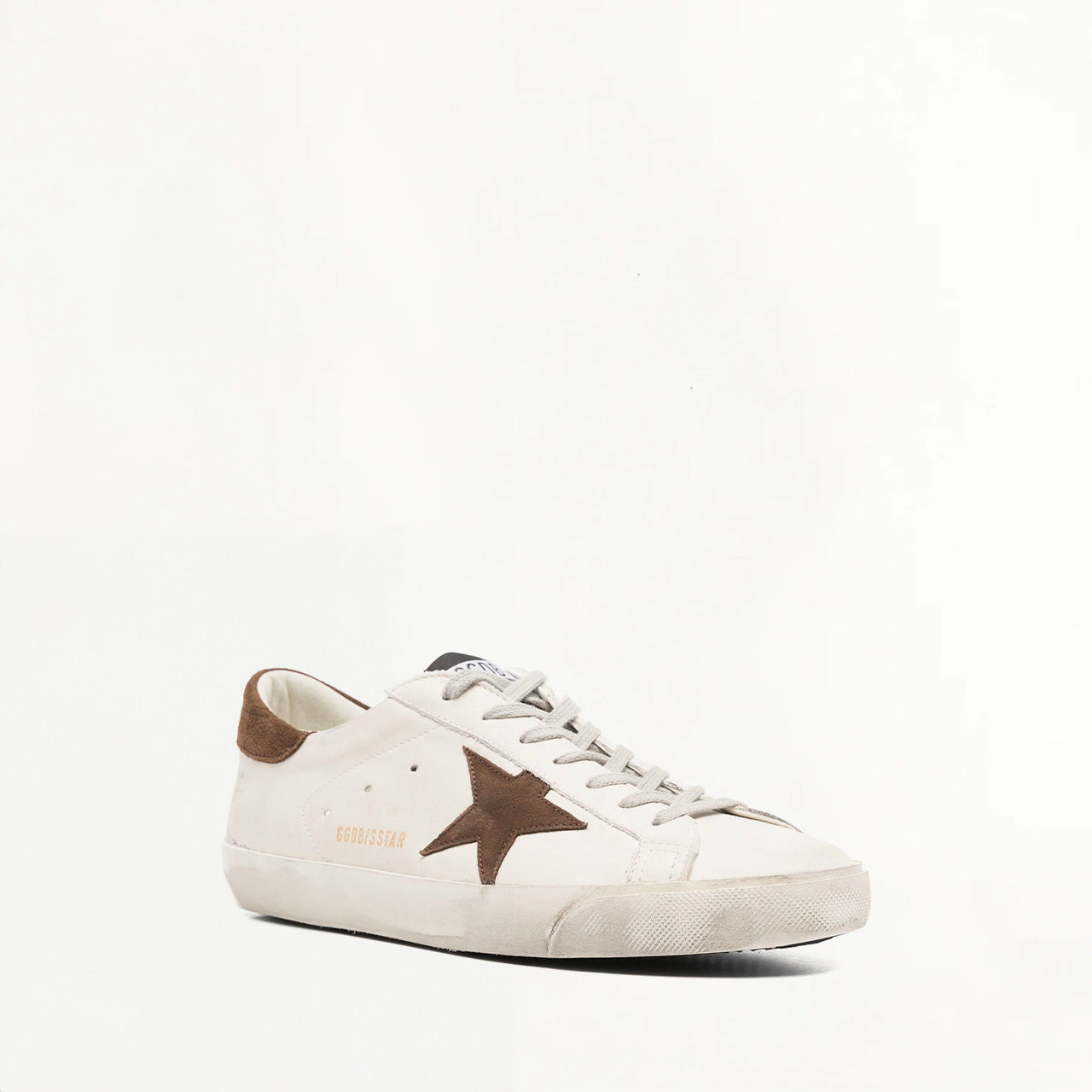 Sneakers Golden Goose Super Star Blanche et Marron