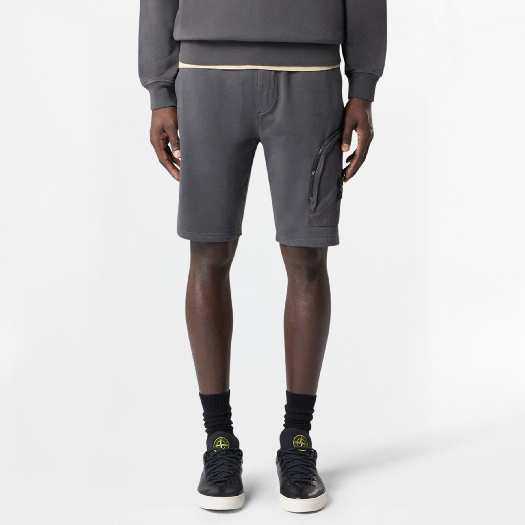 Short Cargo Stone Island Cotton Fleece Technical 6200002 Gris