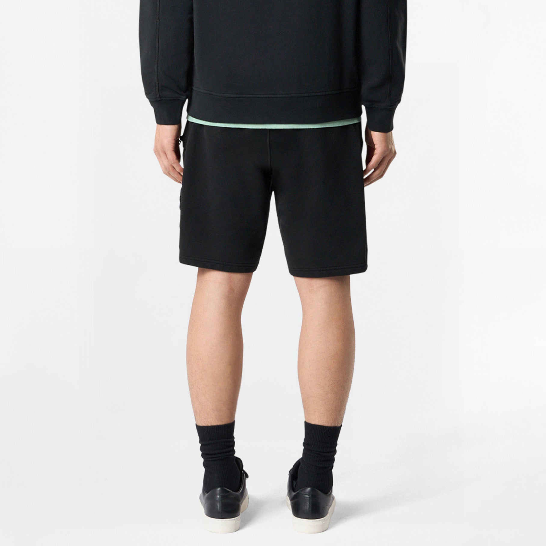 Short Cargo Stone Island Cotton Fleece Technical 6200002 Noir