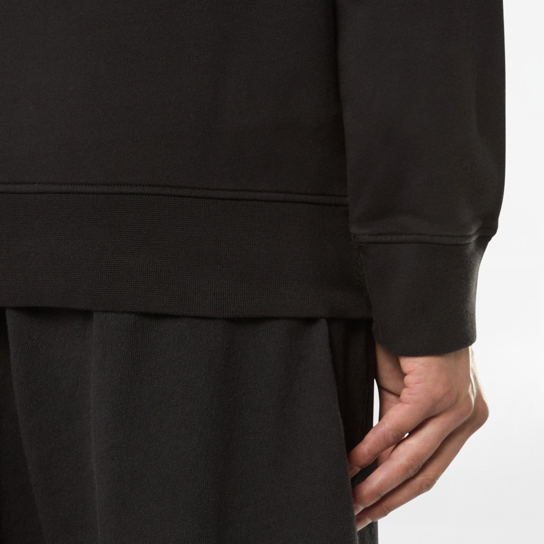 Sweat-shirt Stone Island Organic Cotton Fleece 6100044 Noir