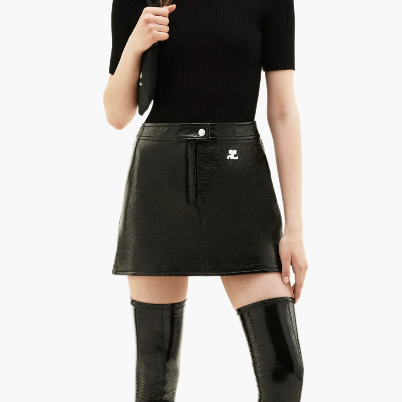 AC logo vinyl reissue mini-skirt