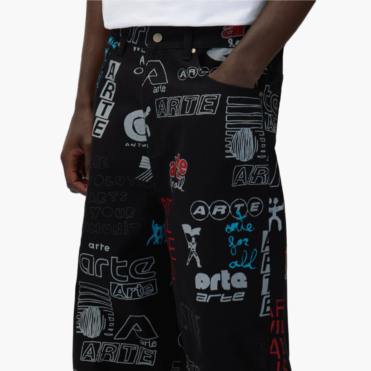 Pantalon Arte Antwerp Graffiti Allover Black