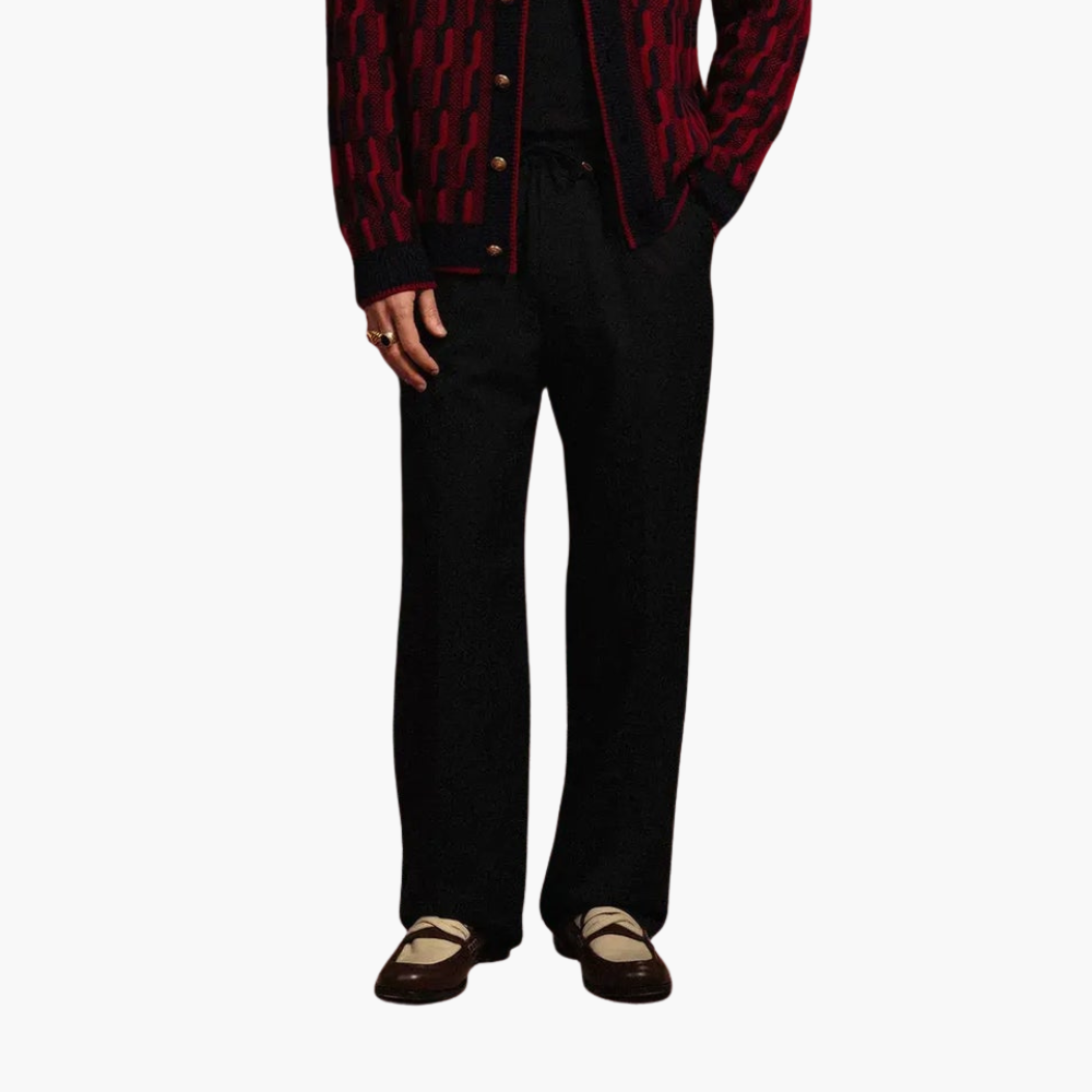 Pantalon droit en laine