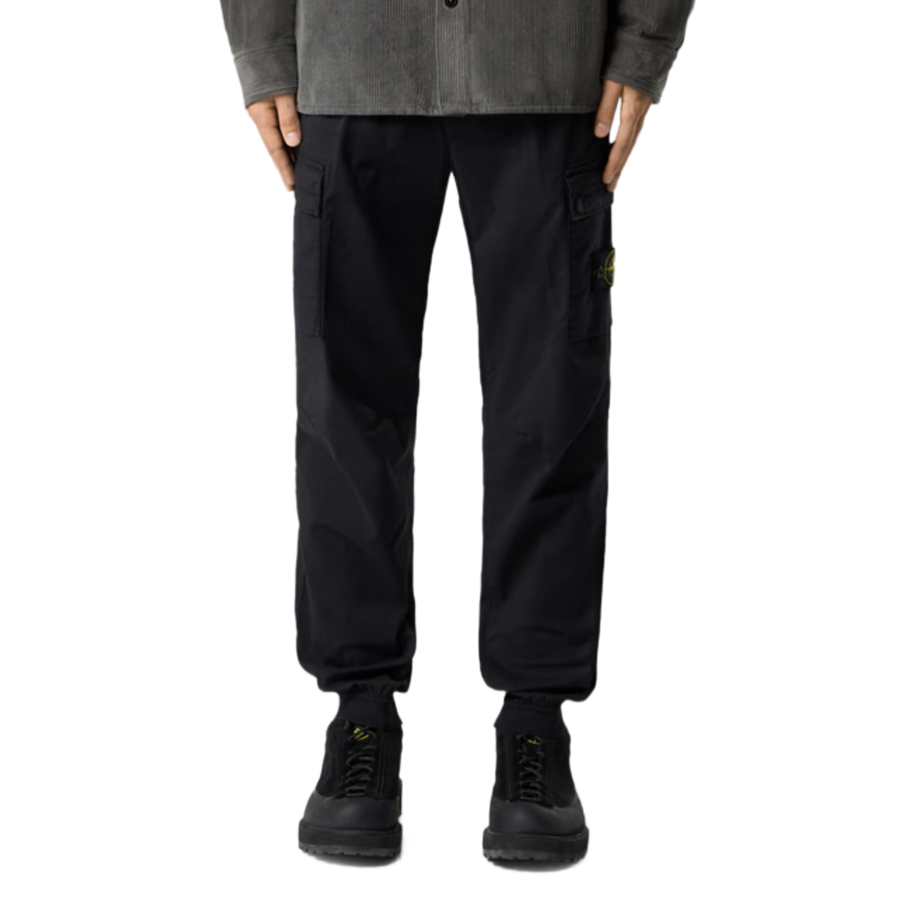 Pantalon cargo Stone Island Supima noir