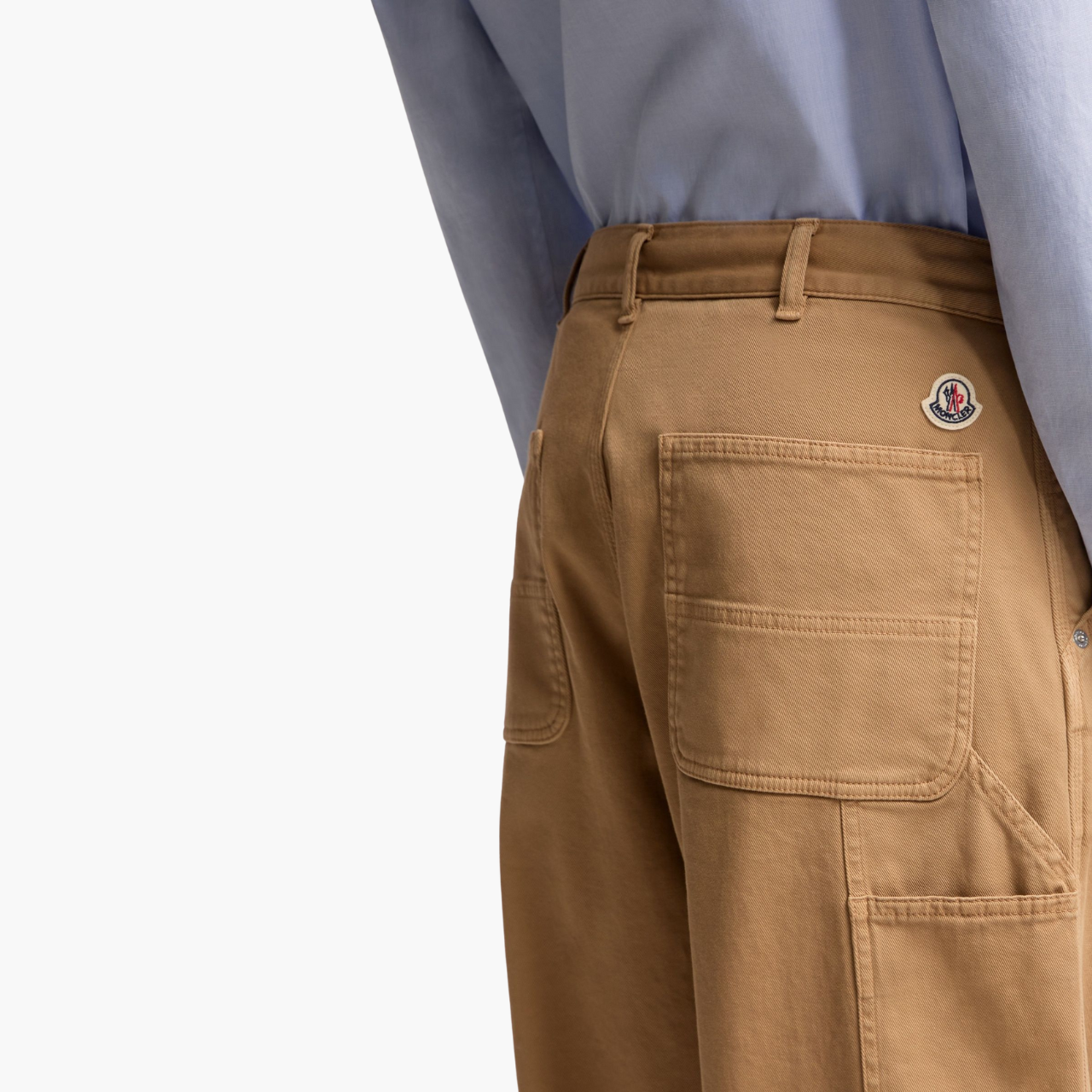 Pantalon cargo gabardine Beige