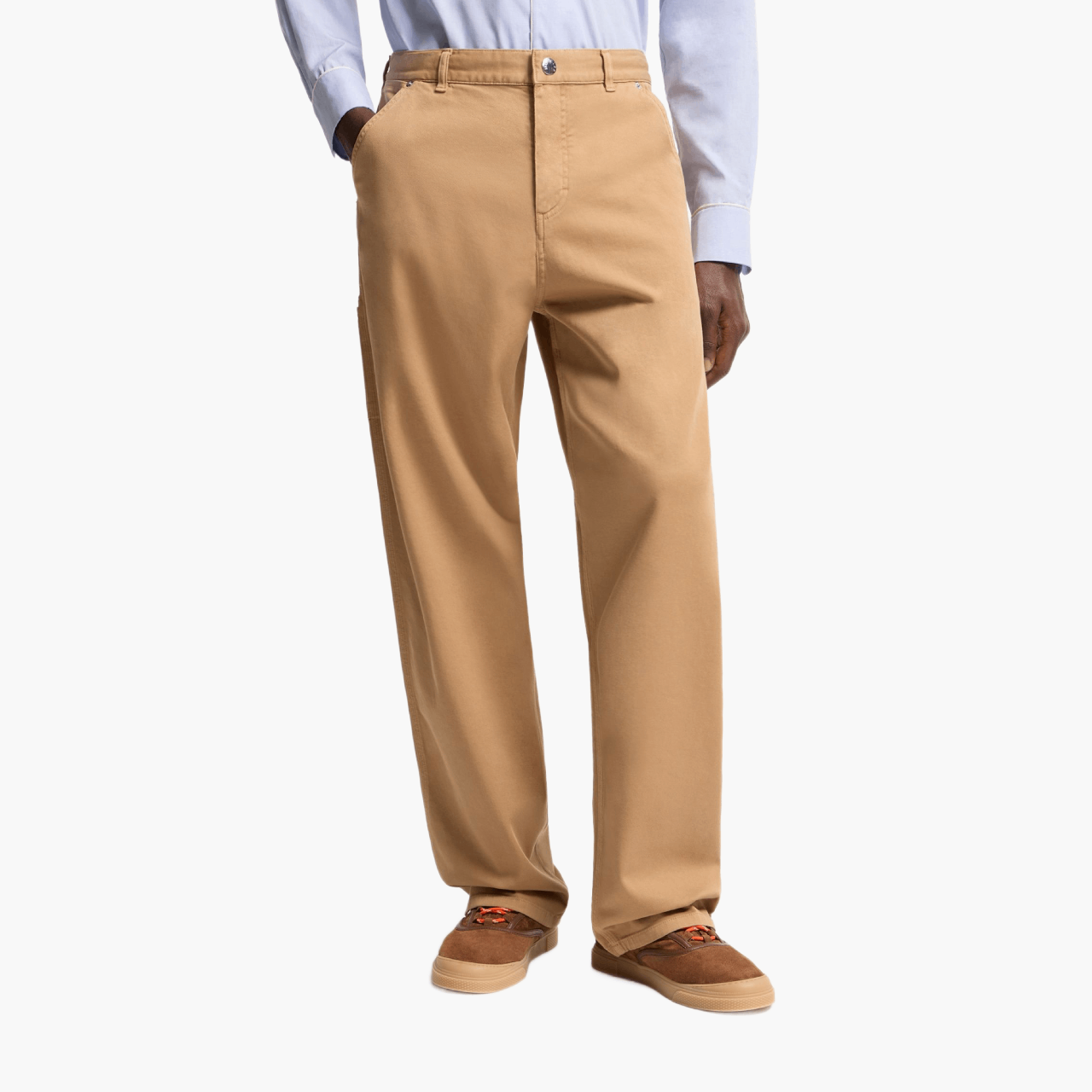Pantalon cargo gabardine Beige
